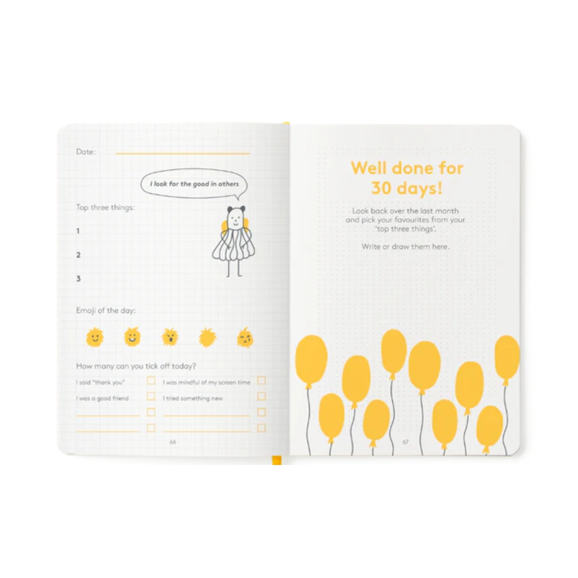 HappySelf Junior Journal - Yellow
