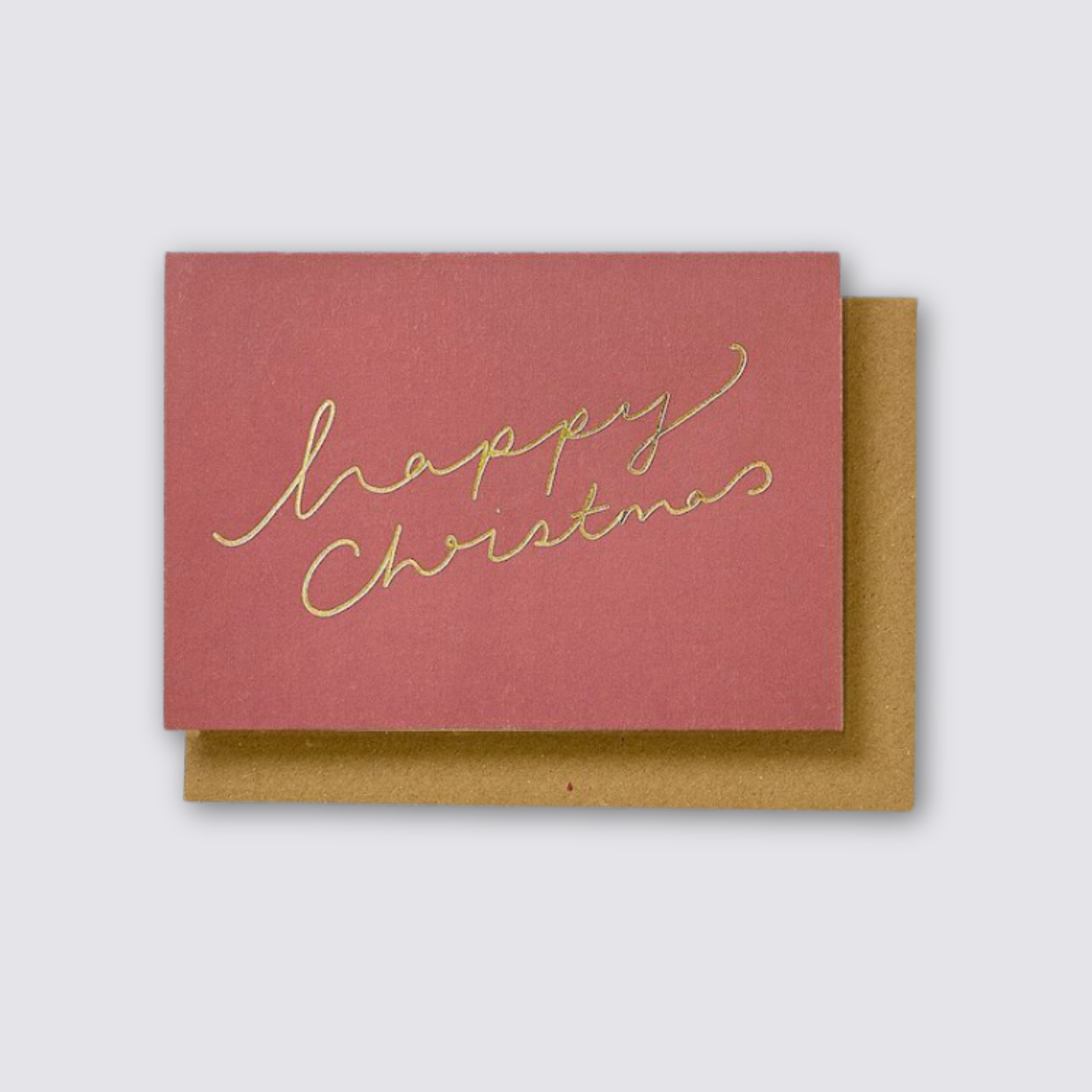 Burgundy Happy Christmas - Set of 8