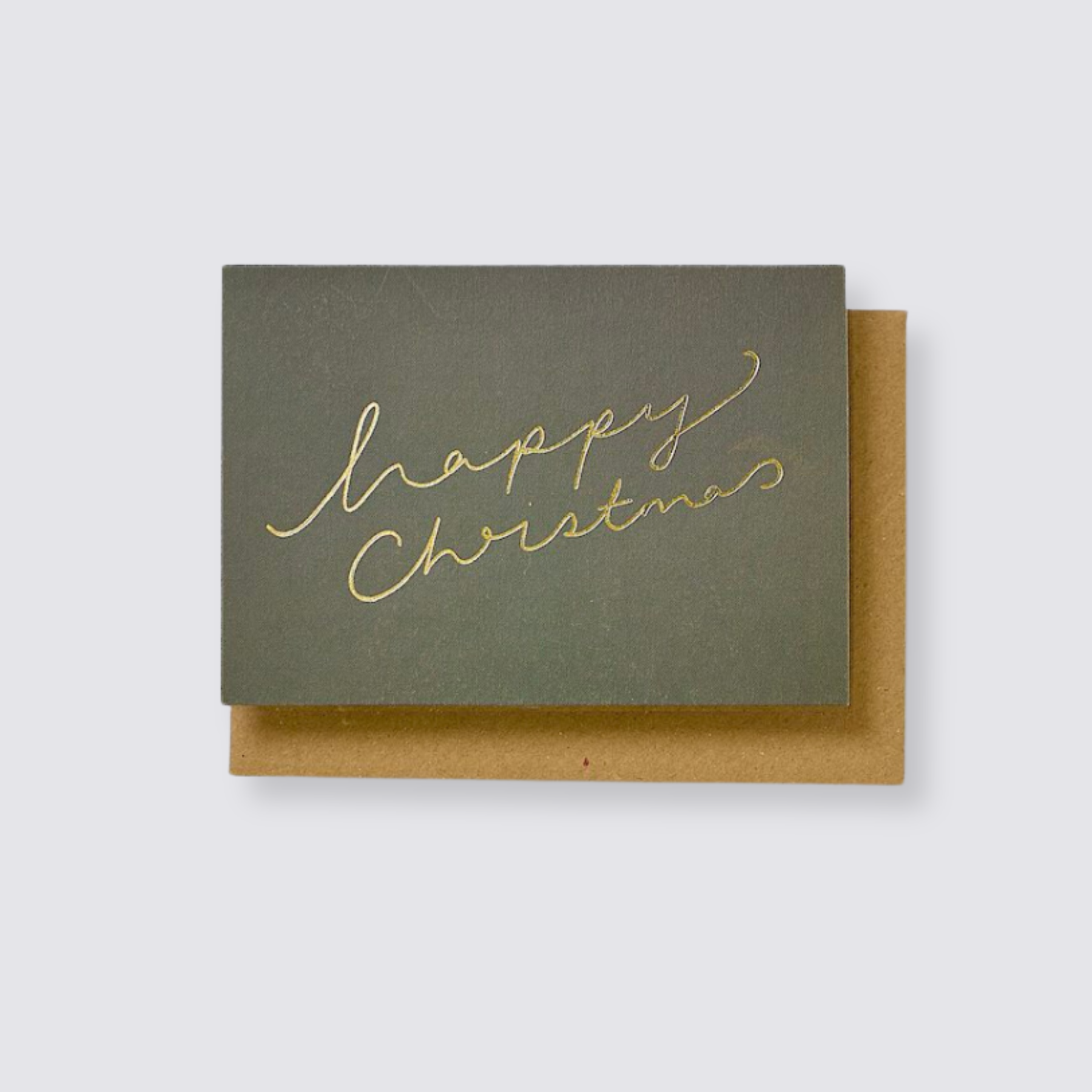 Warm Green Happy Christmas - Set of 8