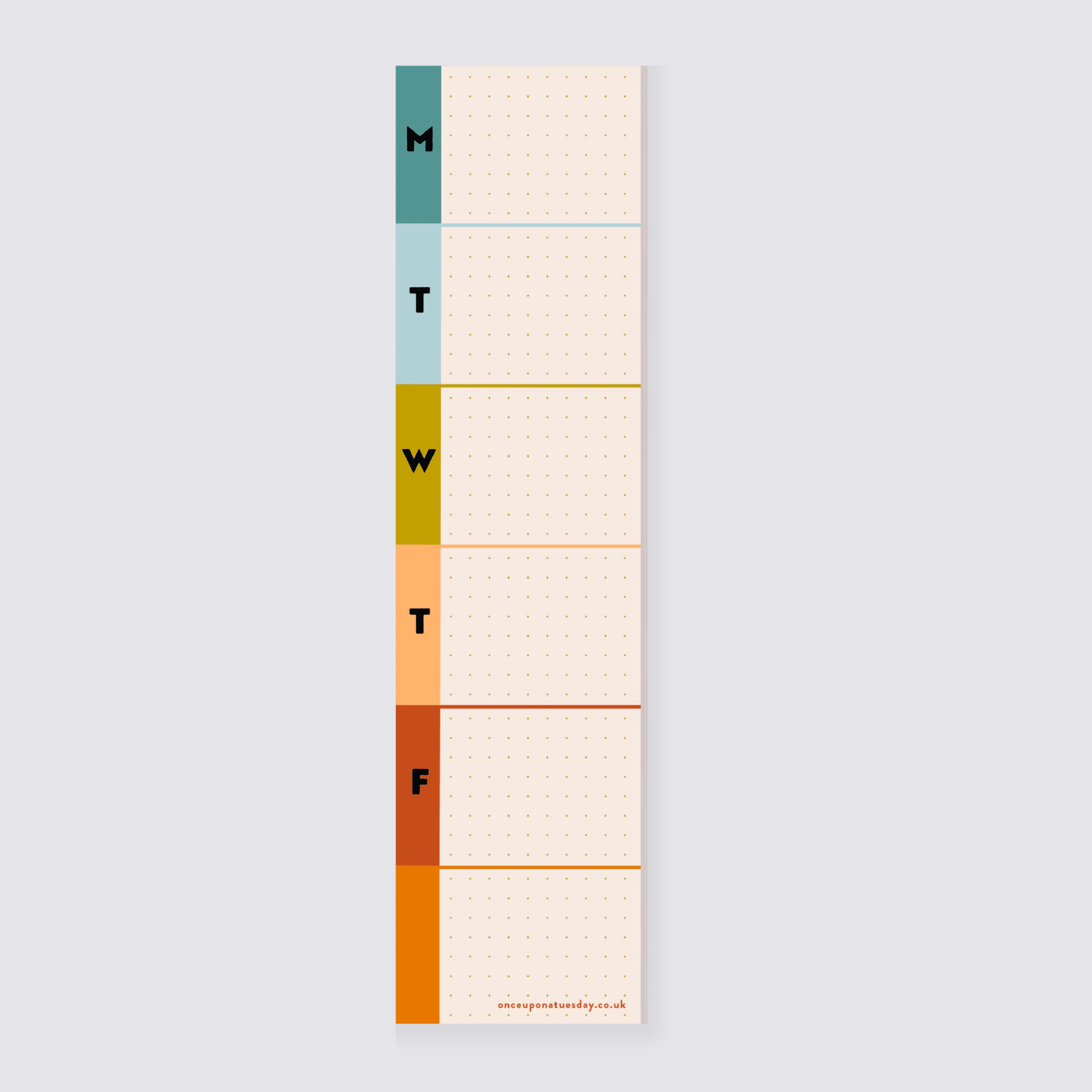 Keyboard Weekly Planner Pad - Earthy Tones