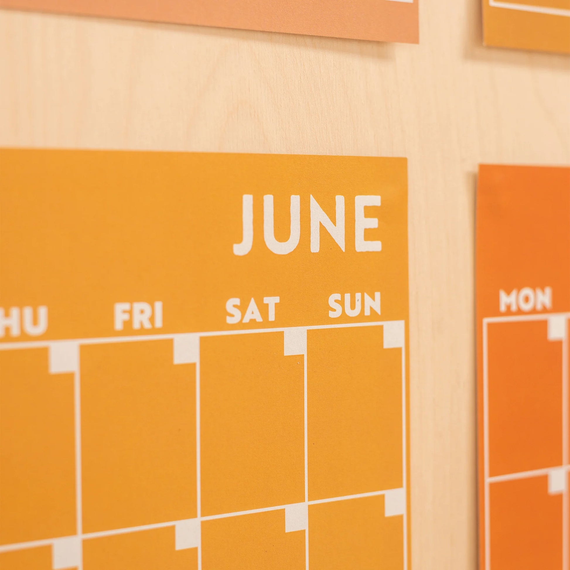 Monthly Undated A3 Wall Planner - 12 Pages - Surf