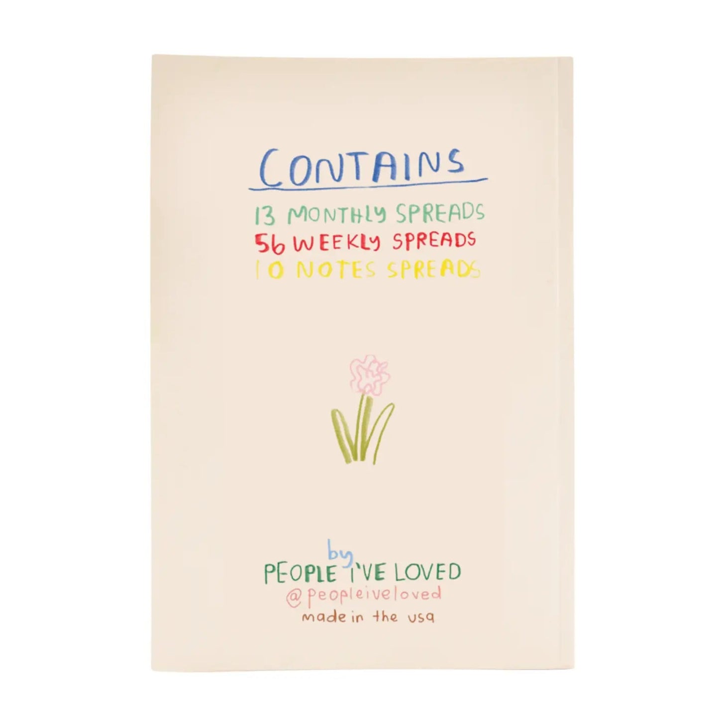 Life is happening planner by People I've Loved. Hand drawn cover and made in the USA. 