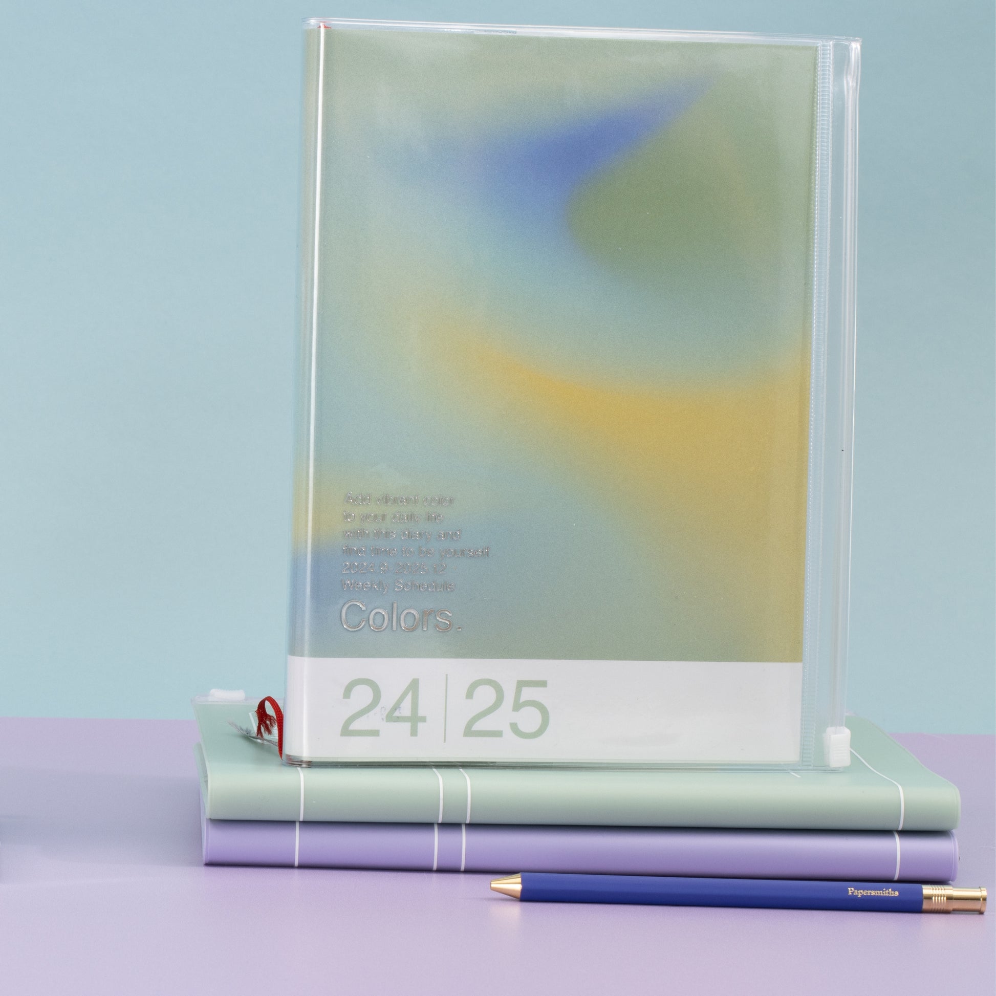 2024 - 2025 Gradient Weekly A5 Diary Recycled Cover Green