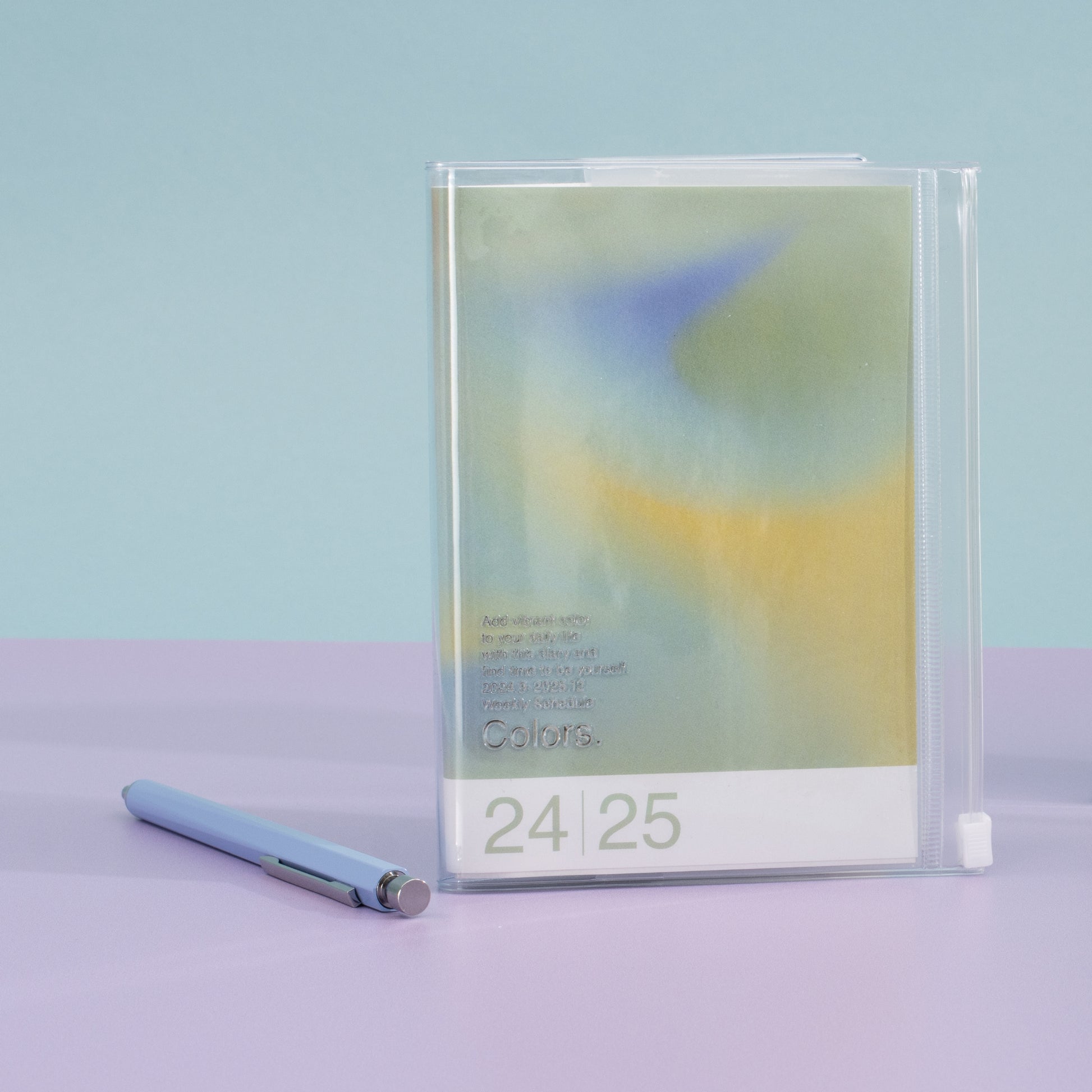2024-2025 Gradient Weekly A6 Diary - Green