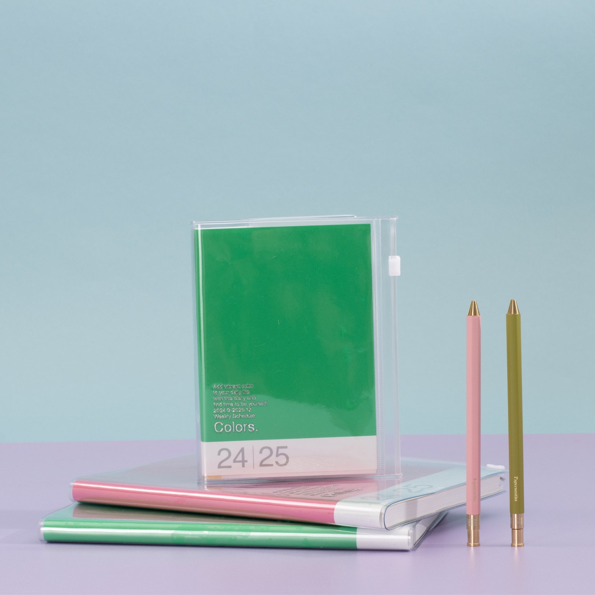 2024-2025 Colors Weekly A6 Diary - Green