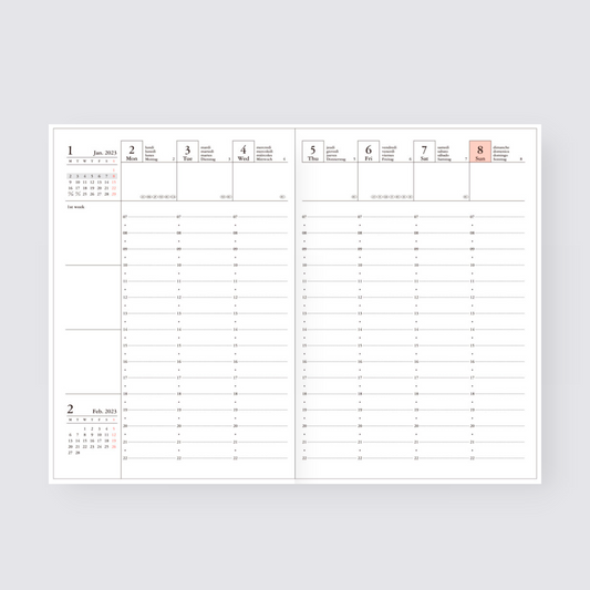 2024-2025 Colors Weekly A6 Diary - Green