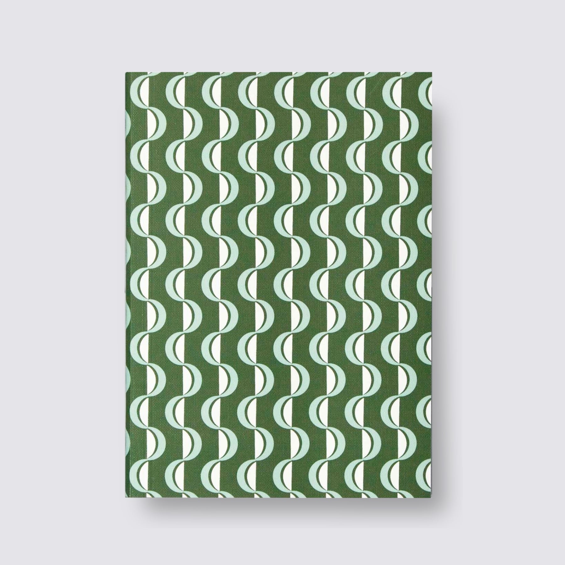 Medium Layflat Notebook -Wave Forest Green / Blue - Ruled
