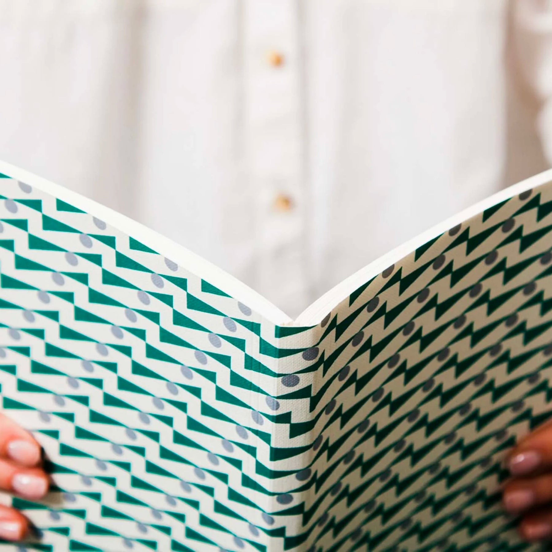 Medium Layflat Notebook - Enid Ultramarine/Lilac - Dot Grid