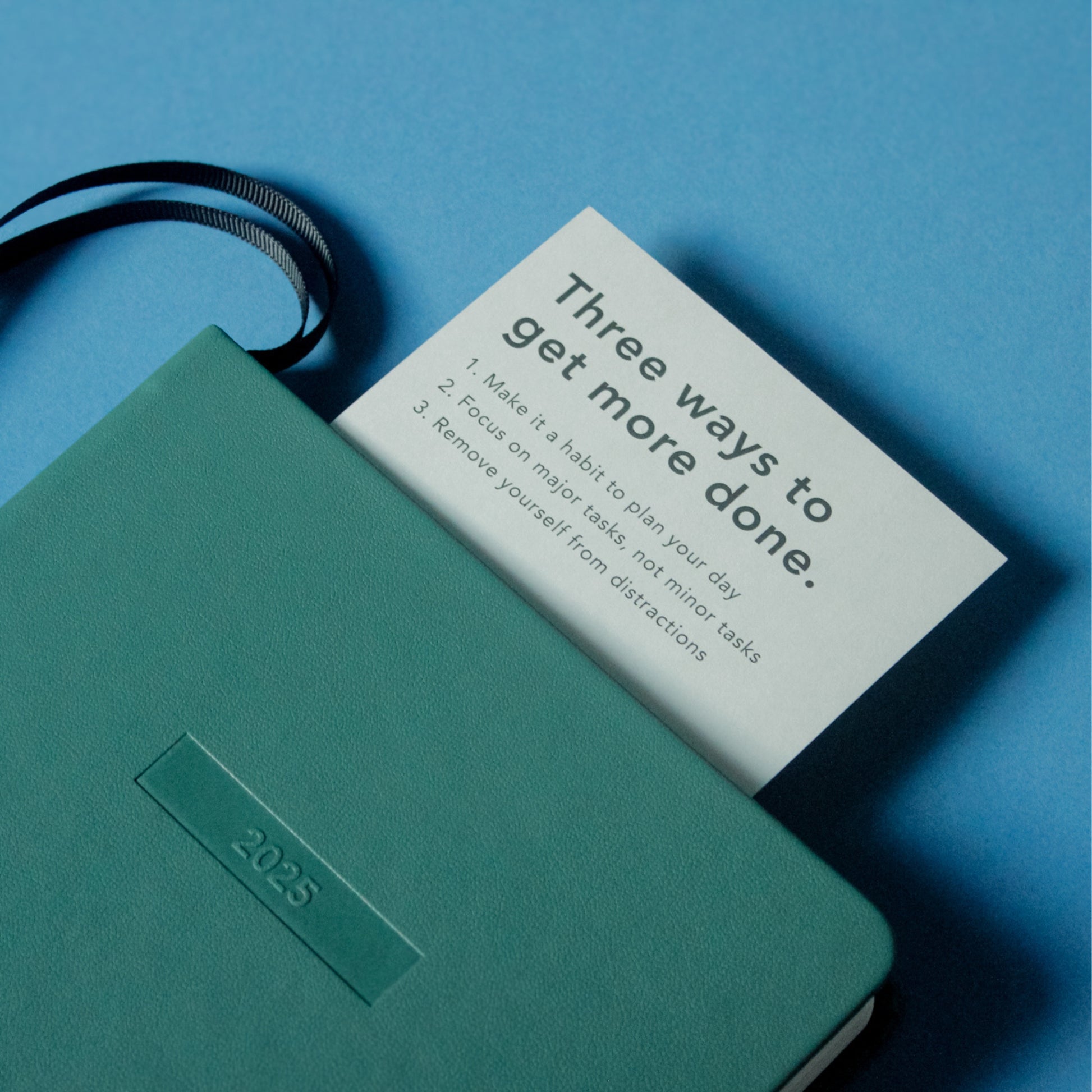 2025 A5 Weekly Notes Diary - Black