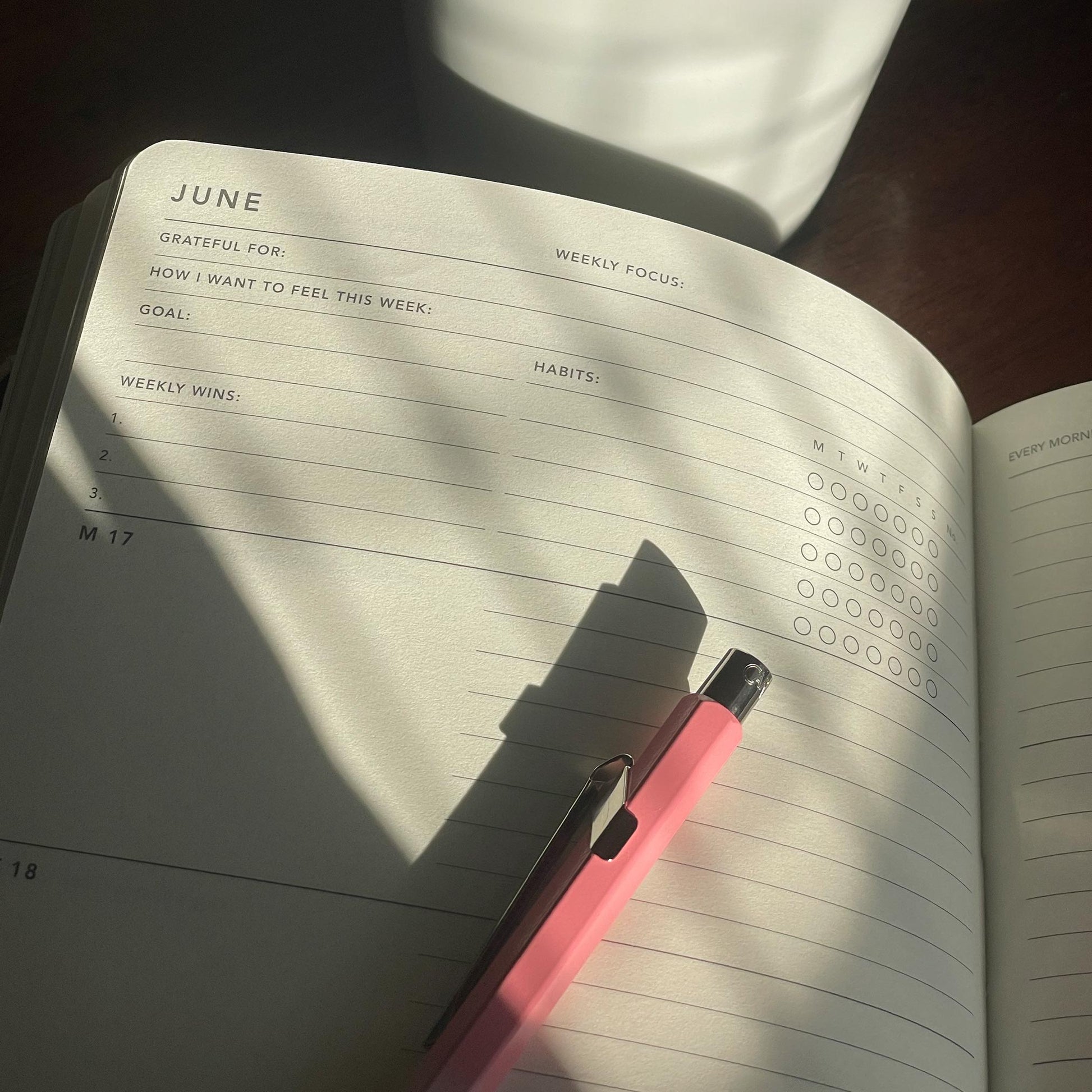 2024 Weekly Spread Diary - Sand