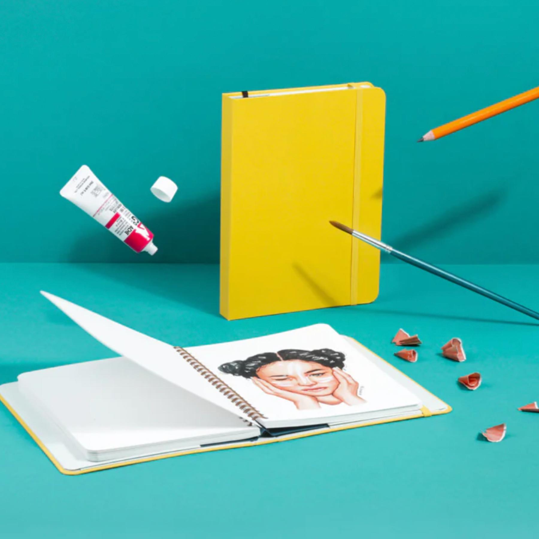 Refillable Wirebound Sketchbook - Jade