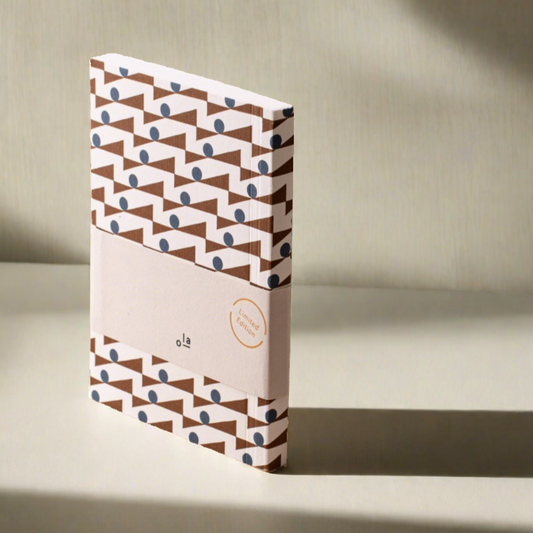 Layflat Weekly Undated Pocket Planner - Enid Brown and Blue