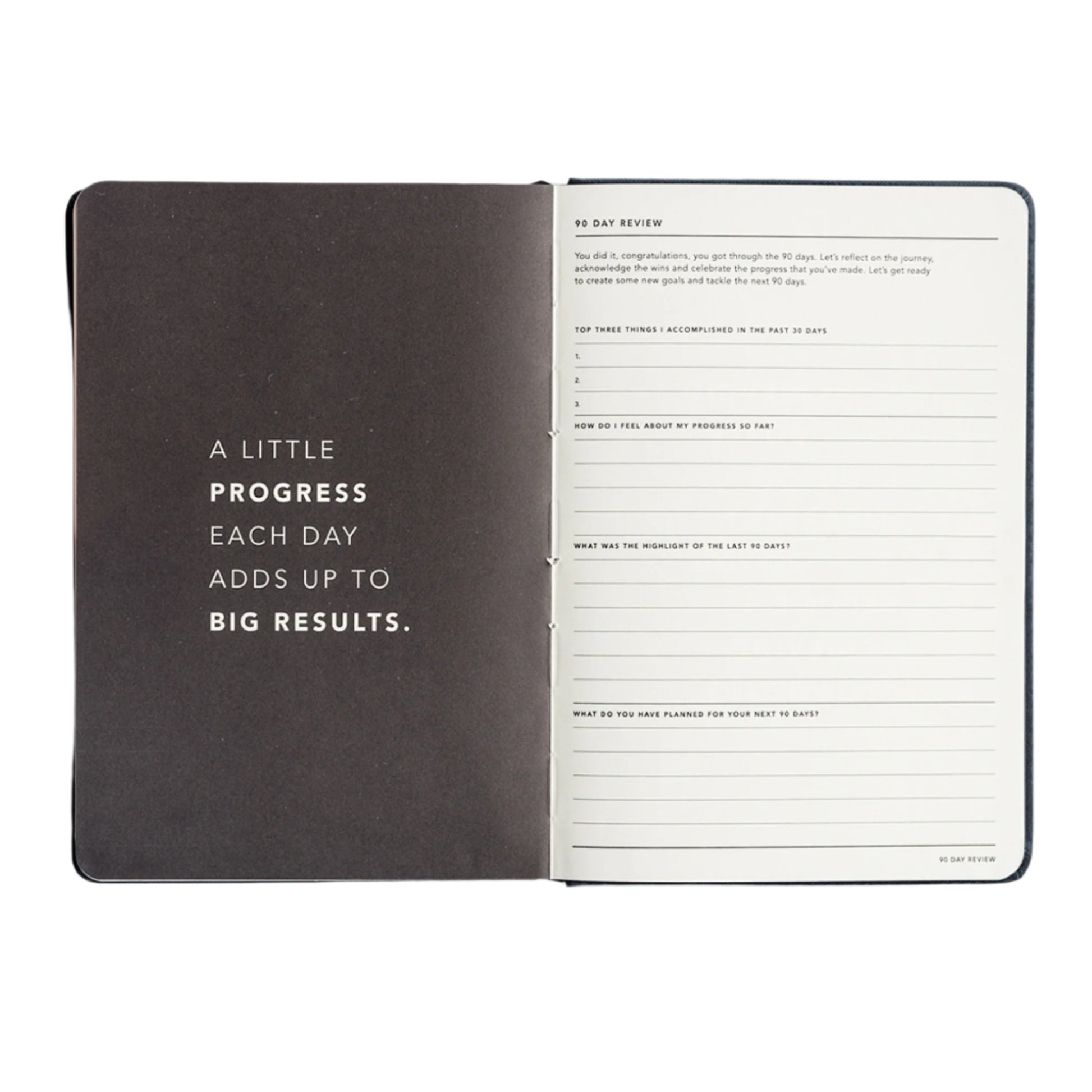 90 Day Progress Journal - Navy