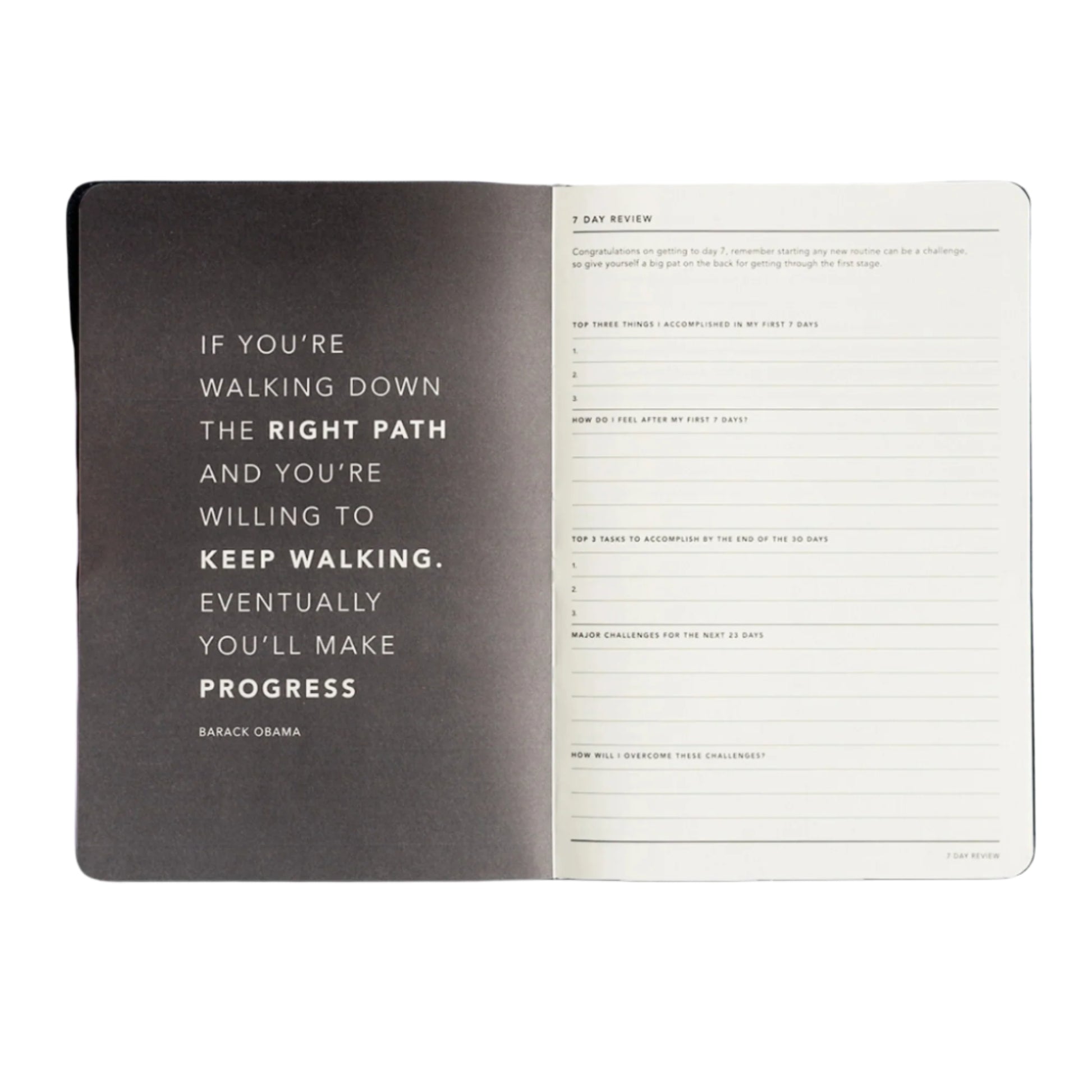 90 Day Progress Journal - Navy