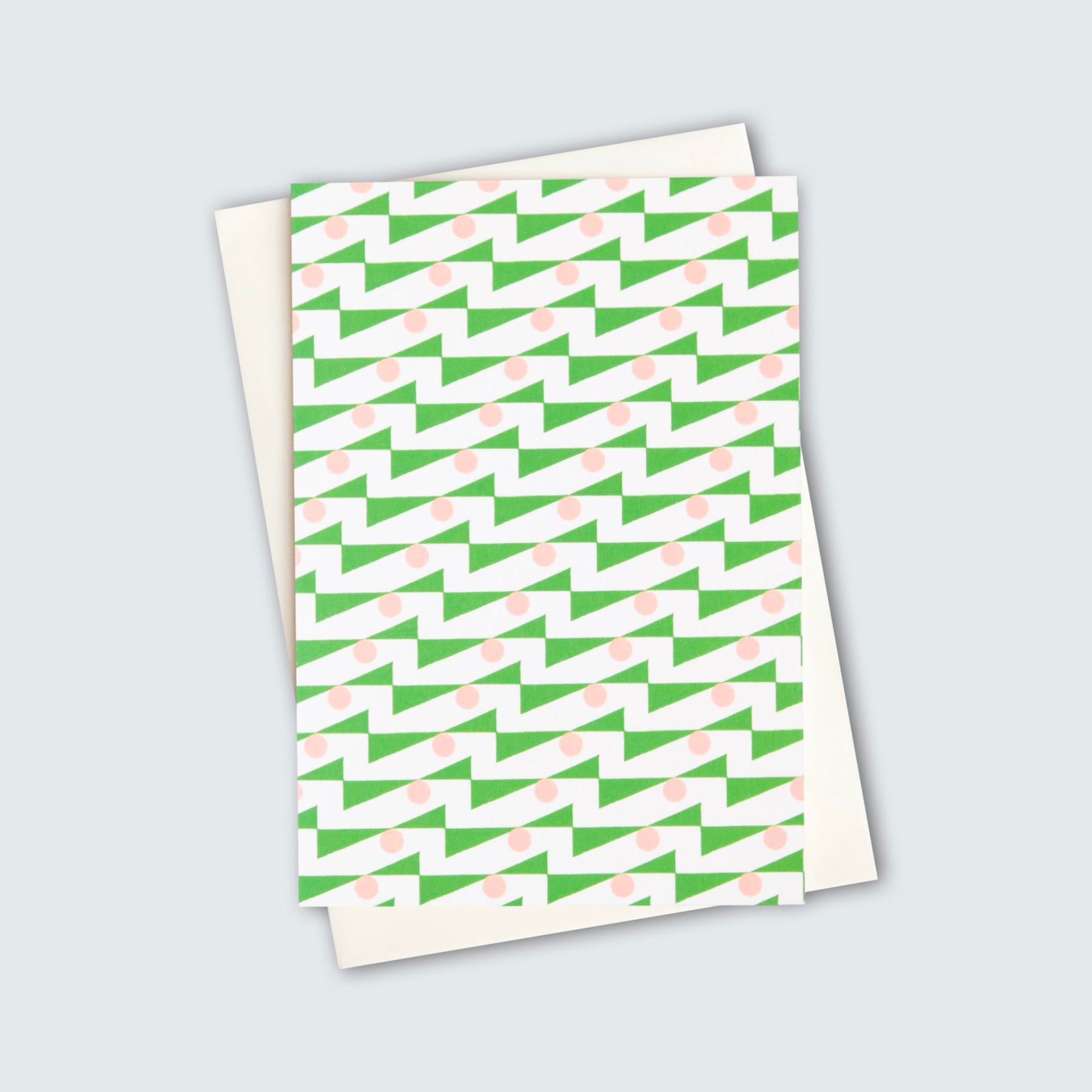 Patterned Card - Enid Print in Pink & Green
