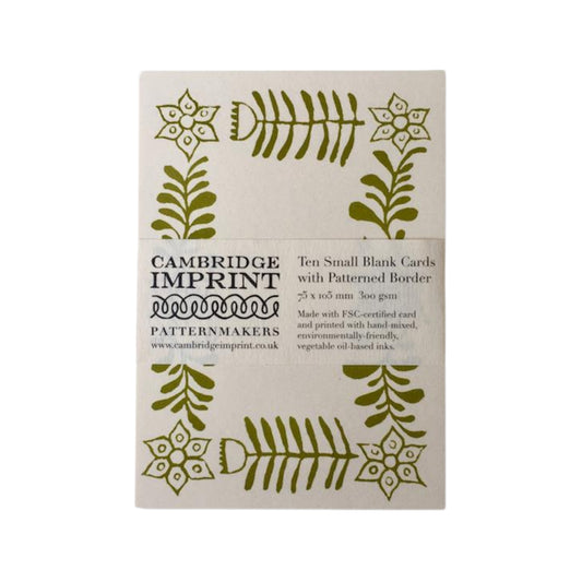 Patterned Placecards - Set of 10 / Bawden Green