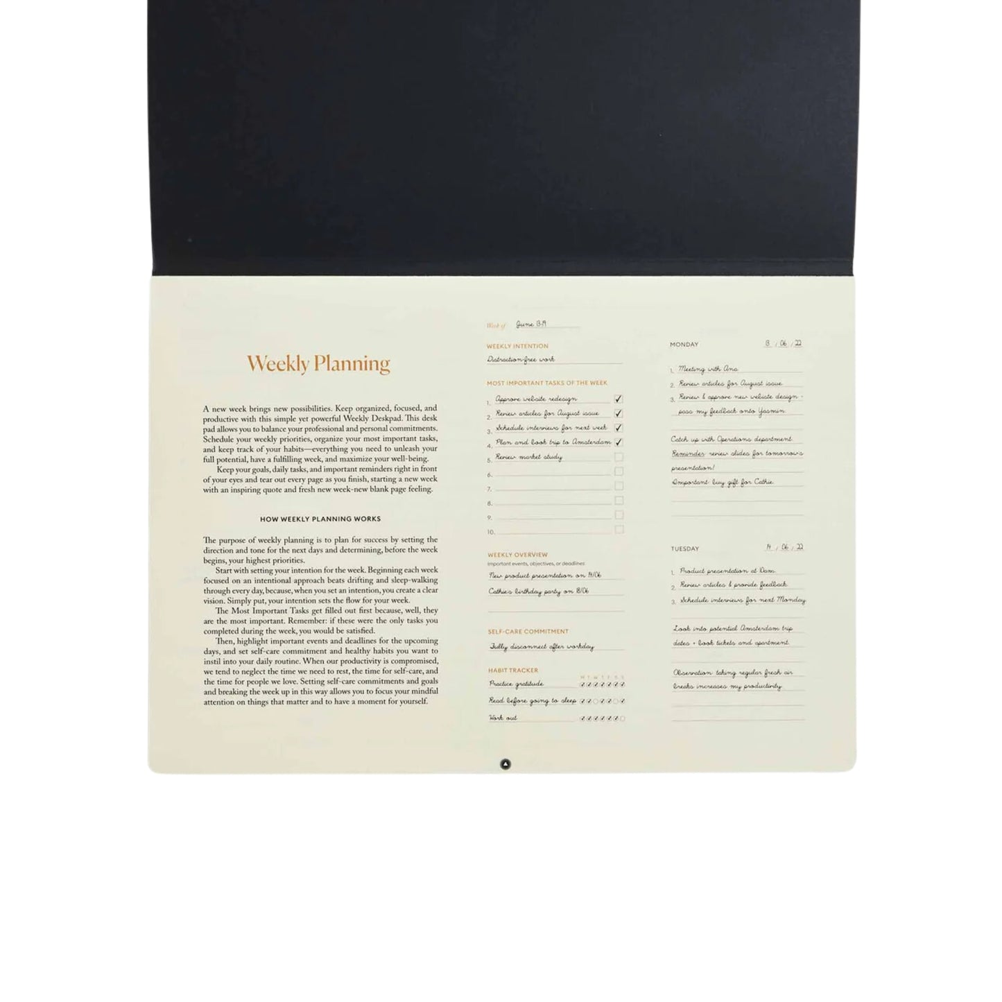 Productivity Weekly Planning pad