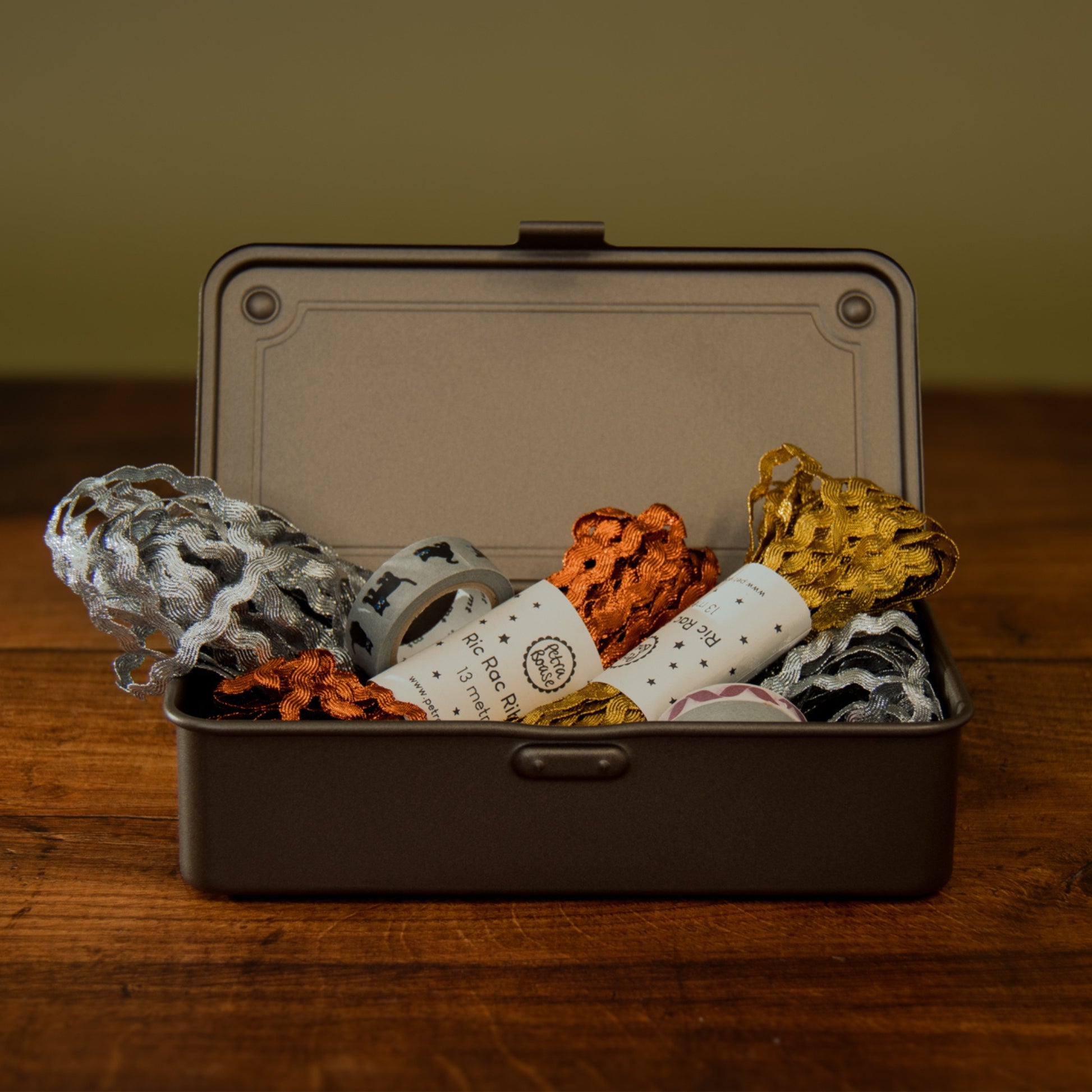 Metallic Ric Rac Ribbon - Topaz Orange