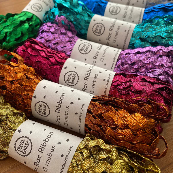 Metallic Ric Rac Ribbon - Topaz Orange