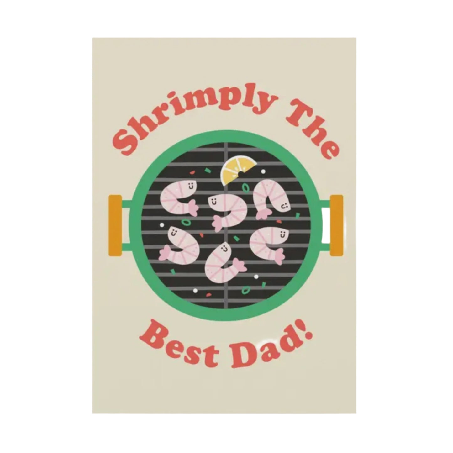 Shrimply the Best Dad Greetings Card
