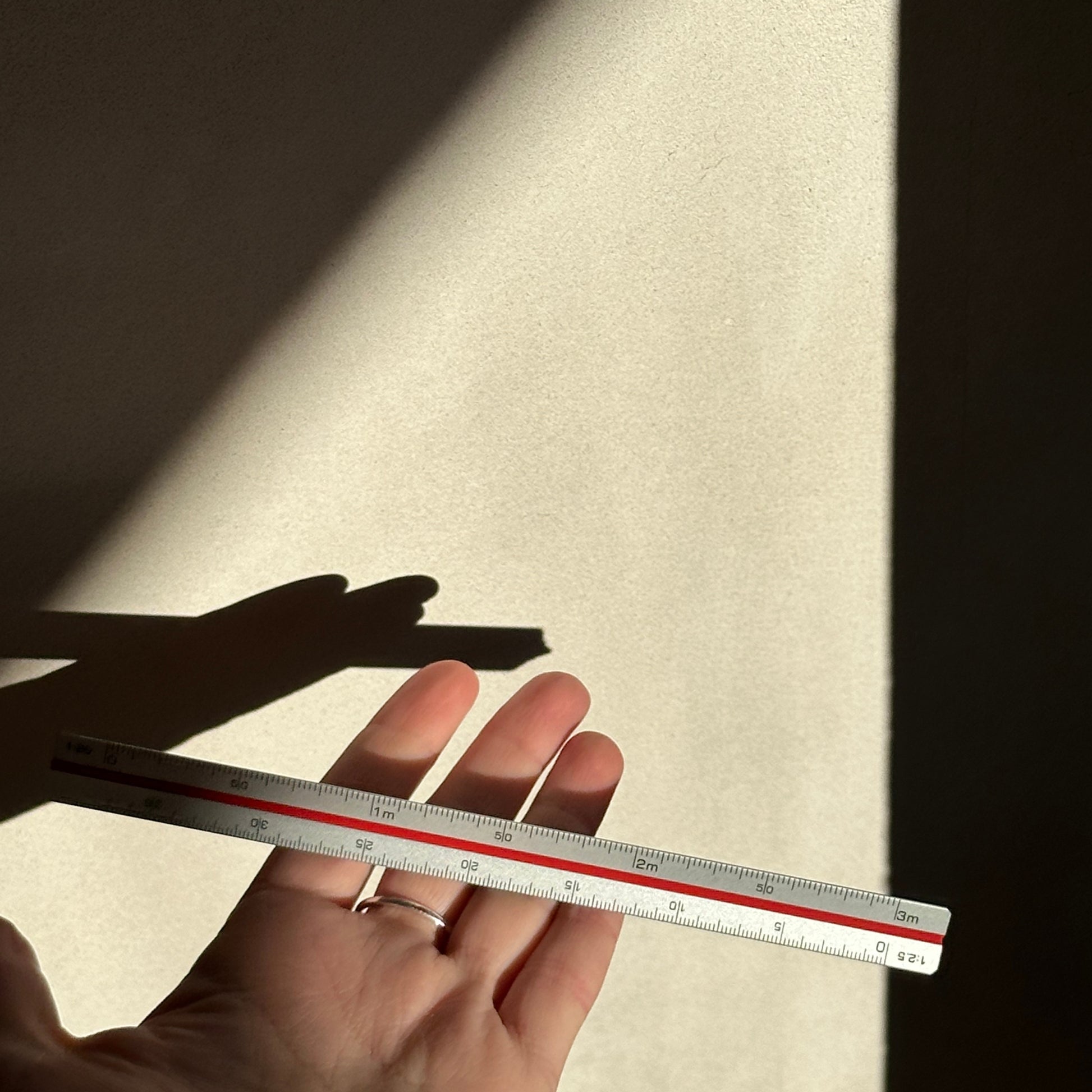 Triangular Scale Ruler - Silver