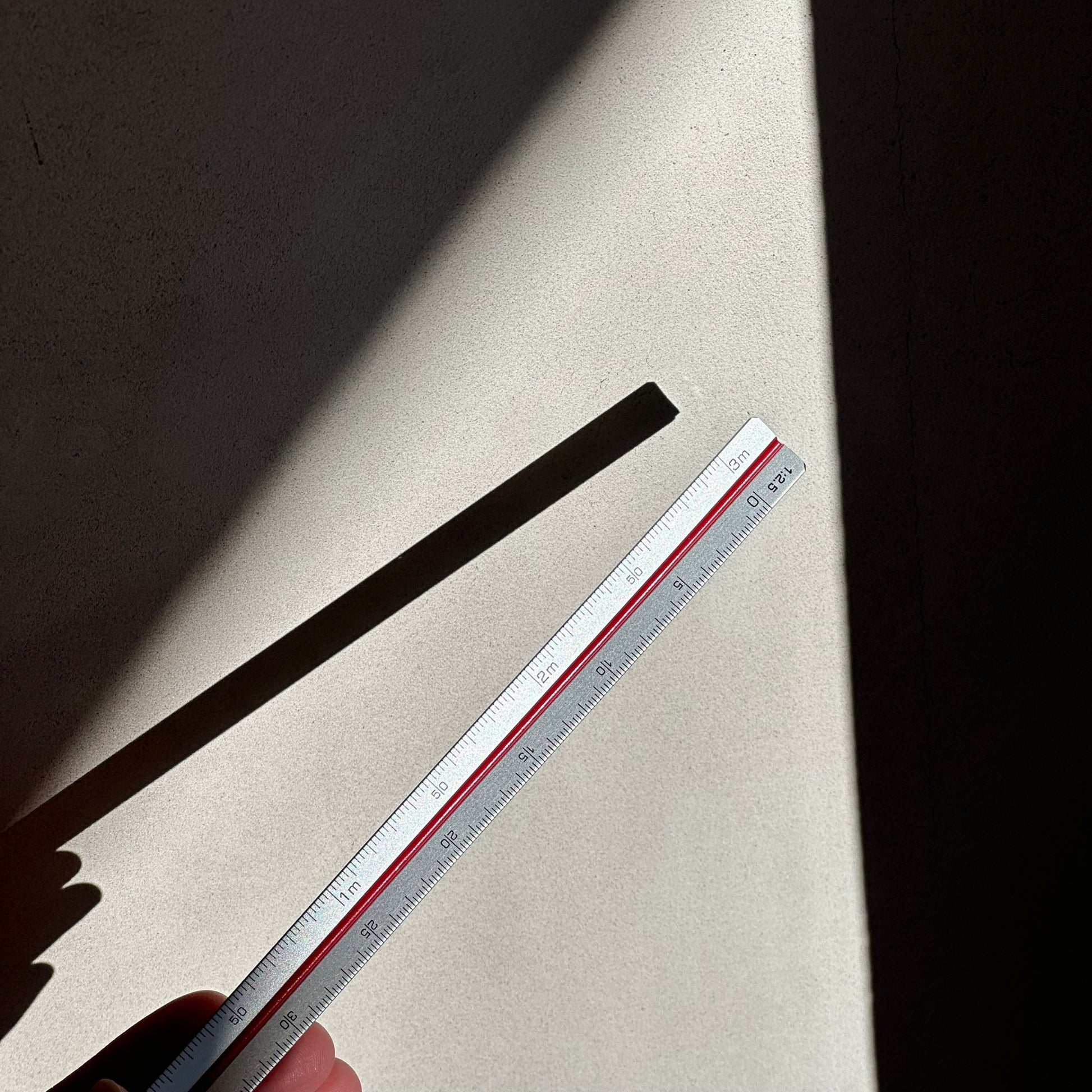 Triangular Scale Ruler - Silver