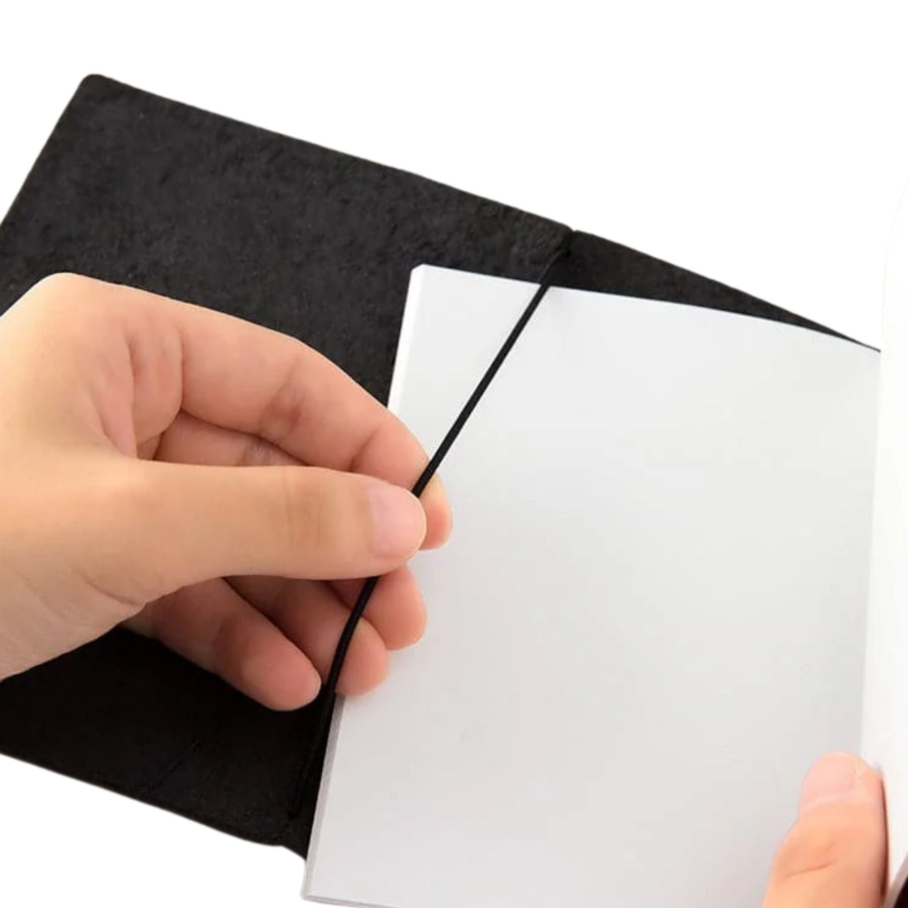 Leather Passport Notebook - Black