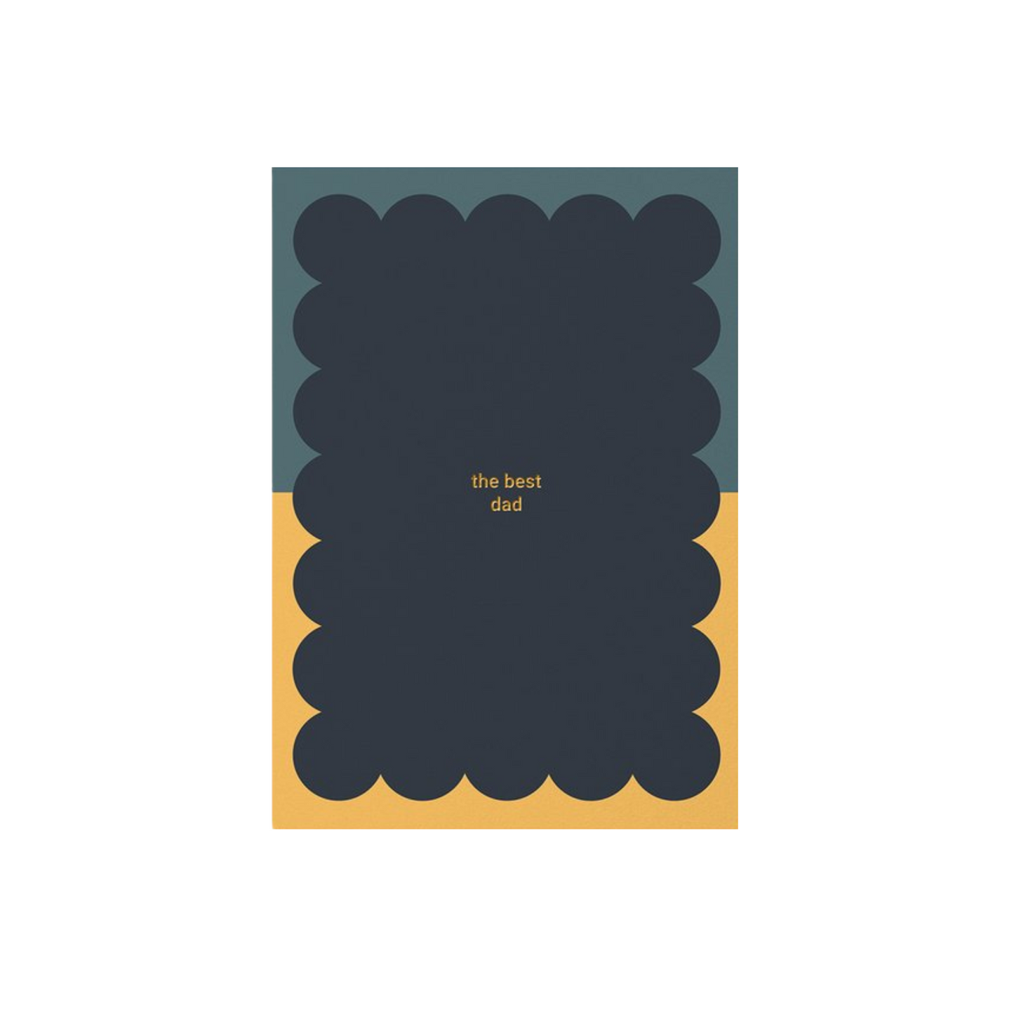 The best dad card foiled text
