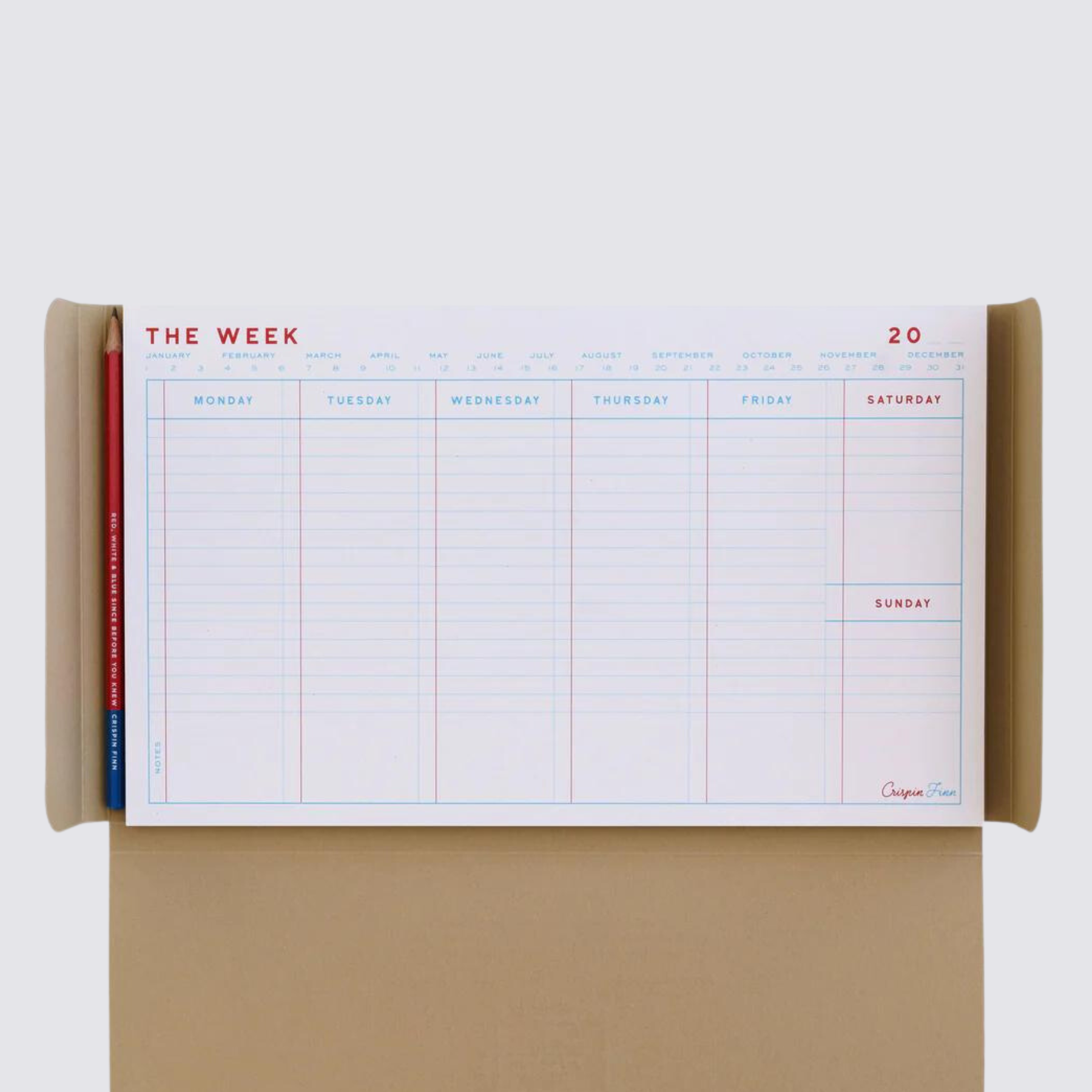 The Week Pad Desktop Planner and Pencil
