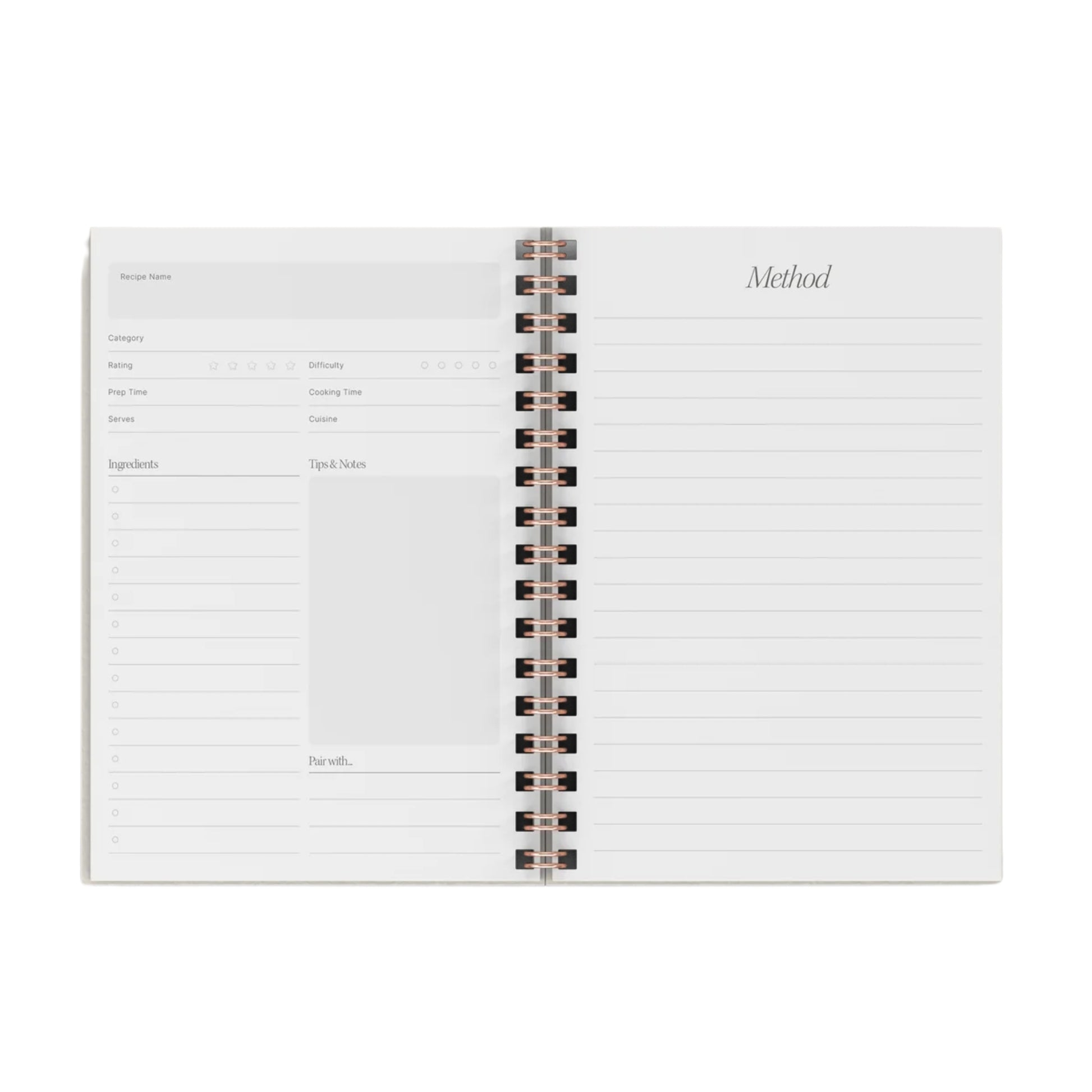 A5 Recipe Journal - Tomato Vine