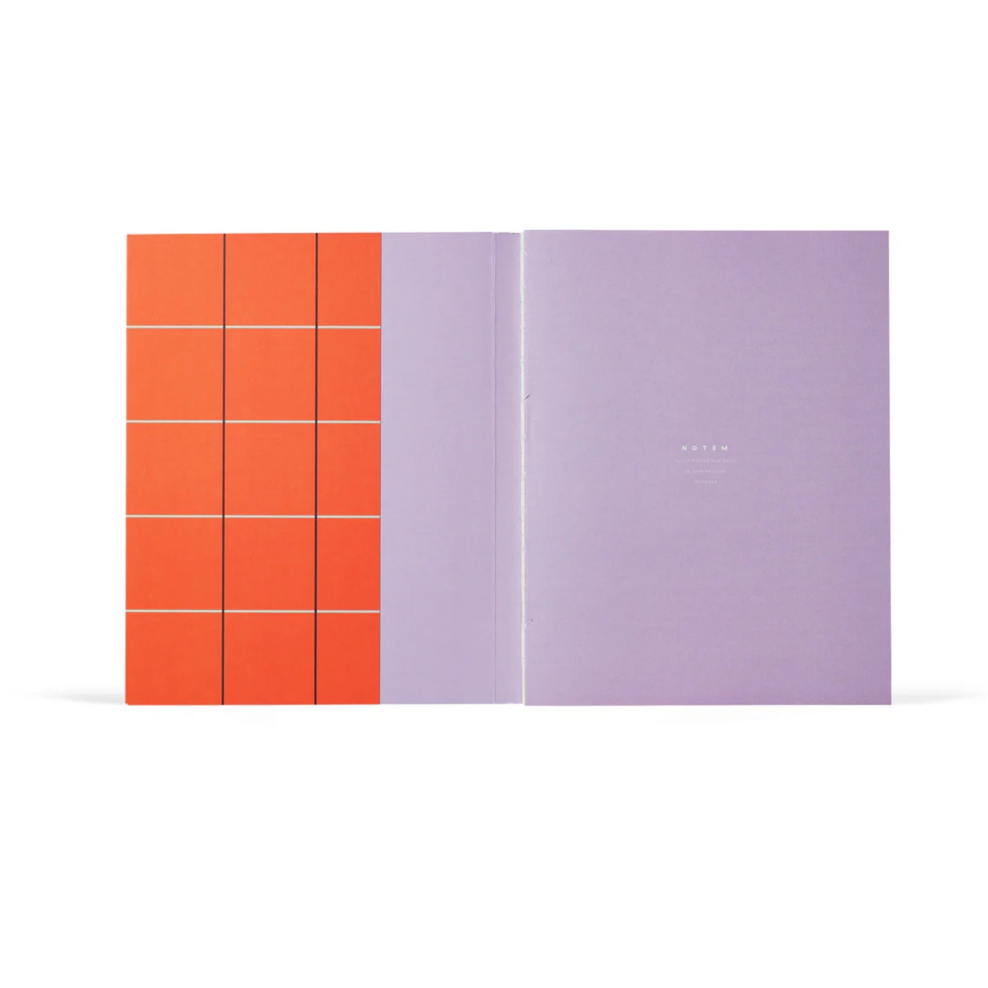 Uma Ruled Notebook  - Medium / Lavender Check