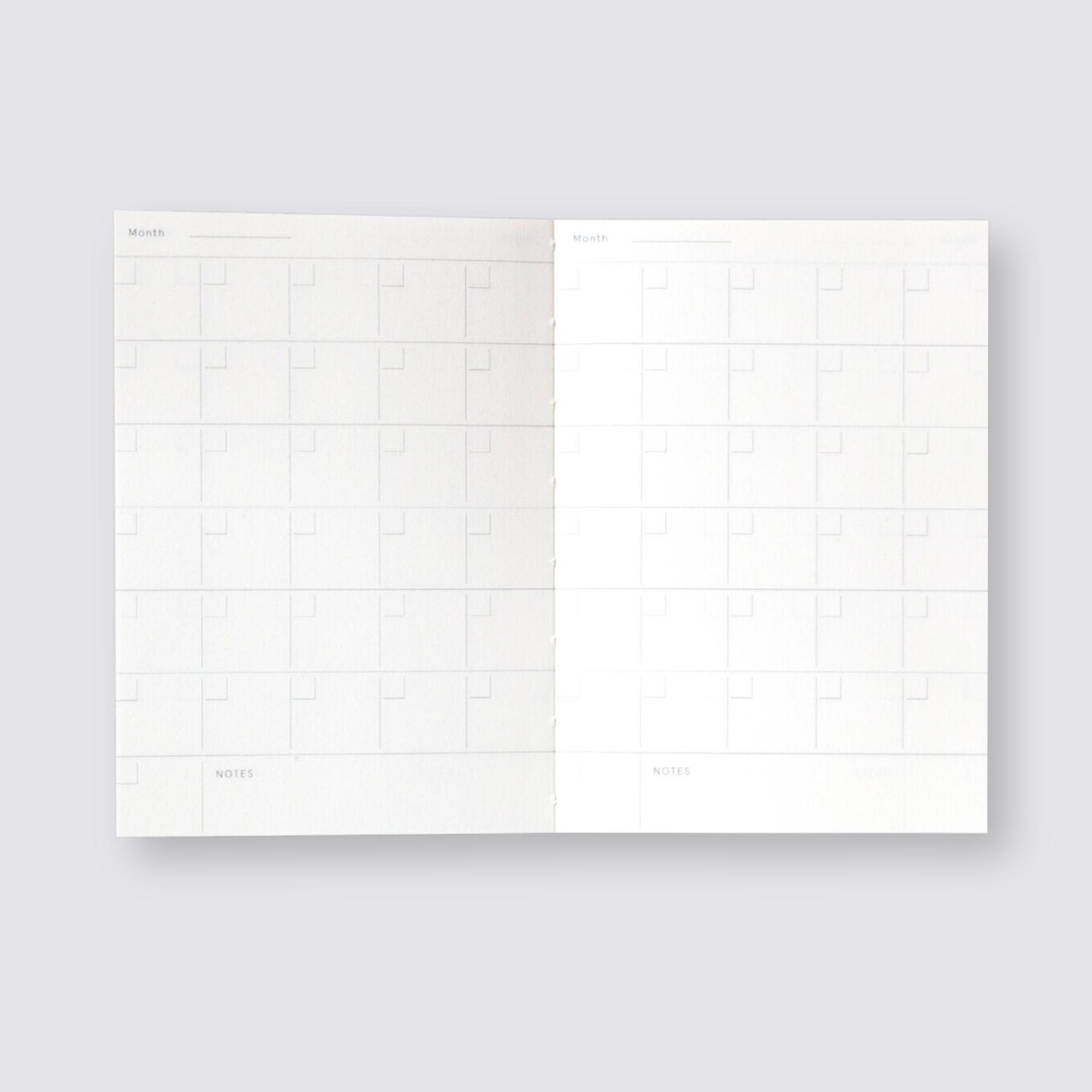 Layflat Weekly Undated Pocket Planner - Enid Brown and Blue