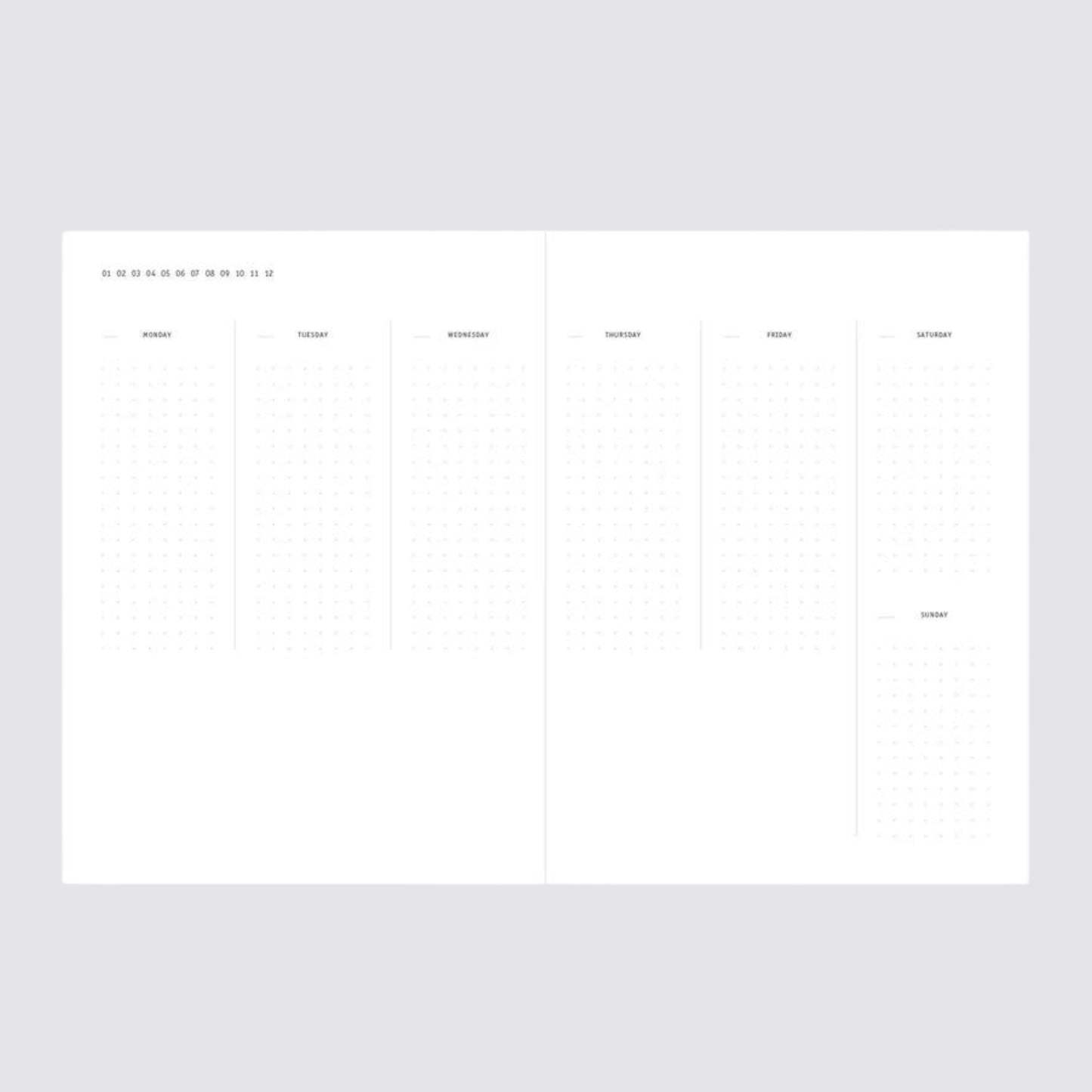 Klasyk Undated Weekly Planner - Ocean Blue