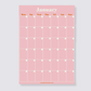 Monthly Undated A3 Wall Planner - 12 Pages - Pastels