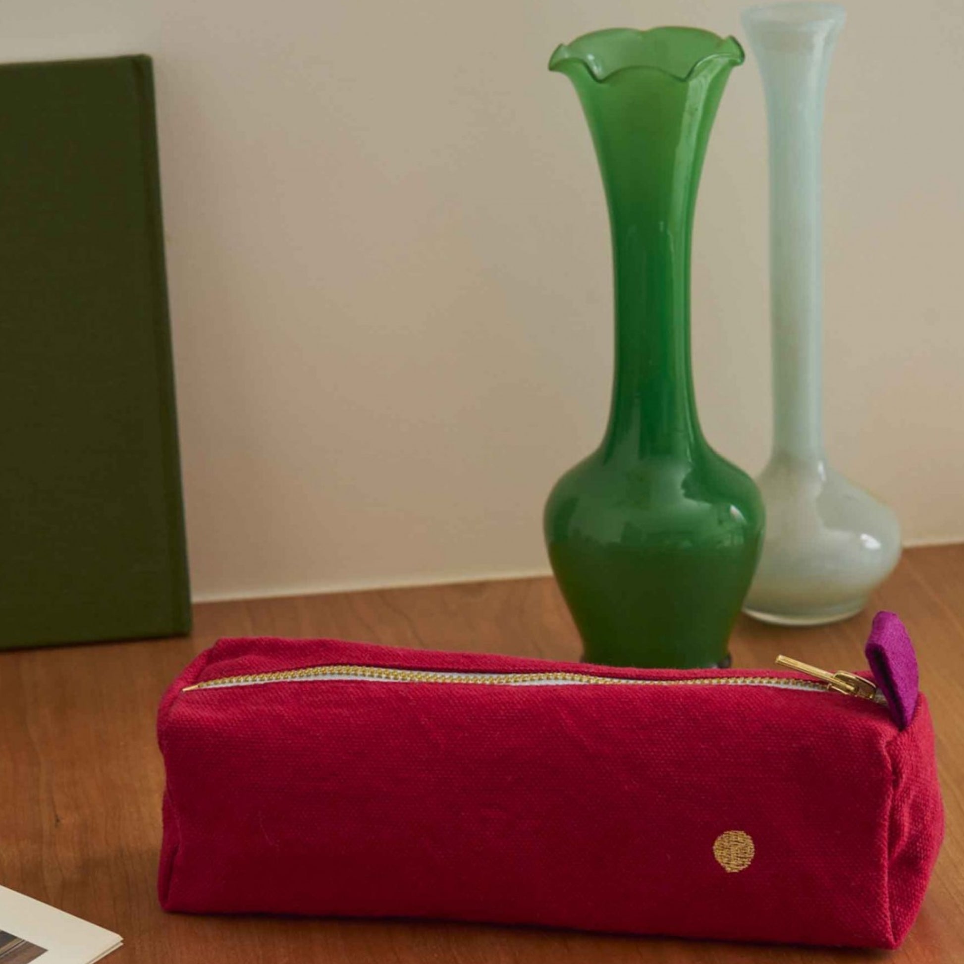 Pencil Case Pouch - Cherry Red