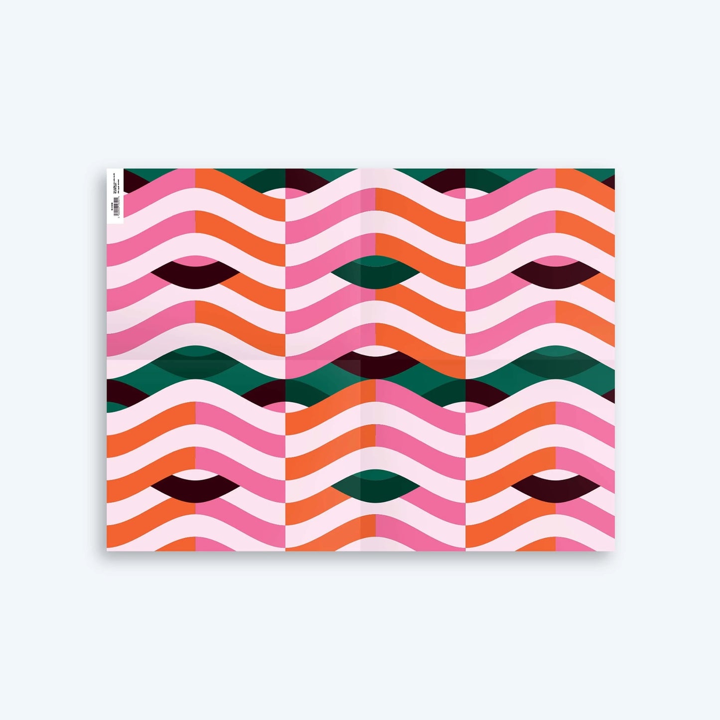 Colourful wave retro wrapping paper in high quality design. 