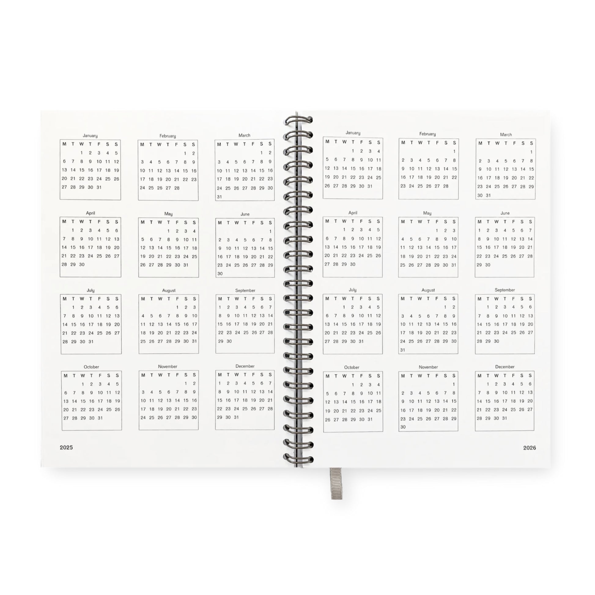 2025 Weekly A5 Diary - Mulberry Red