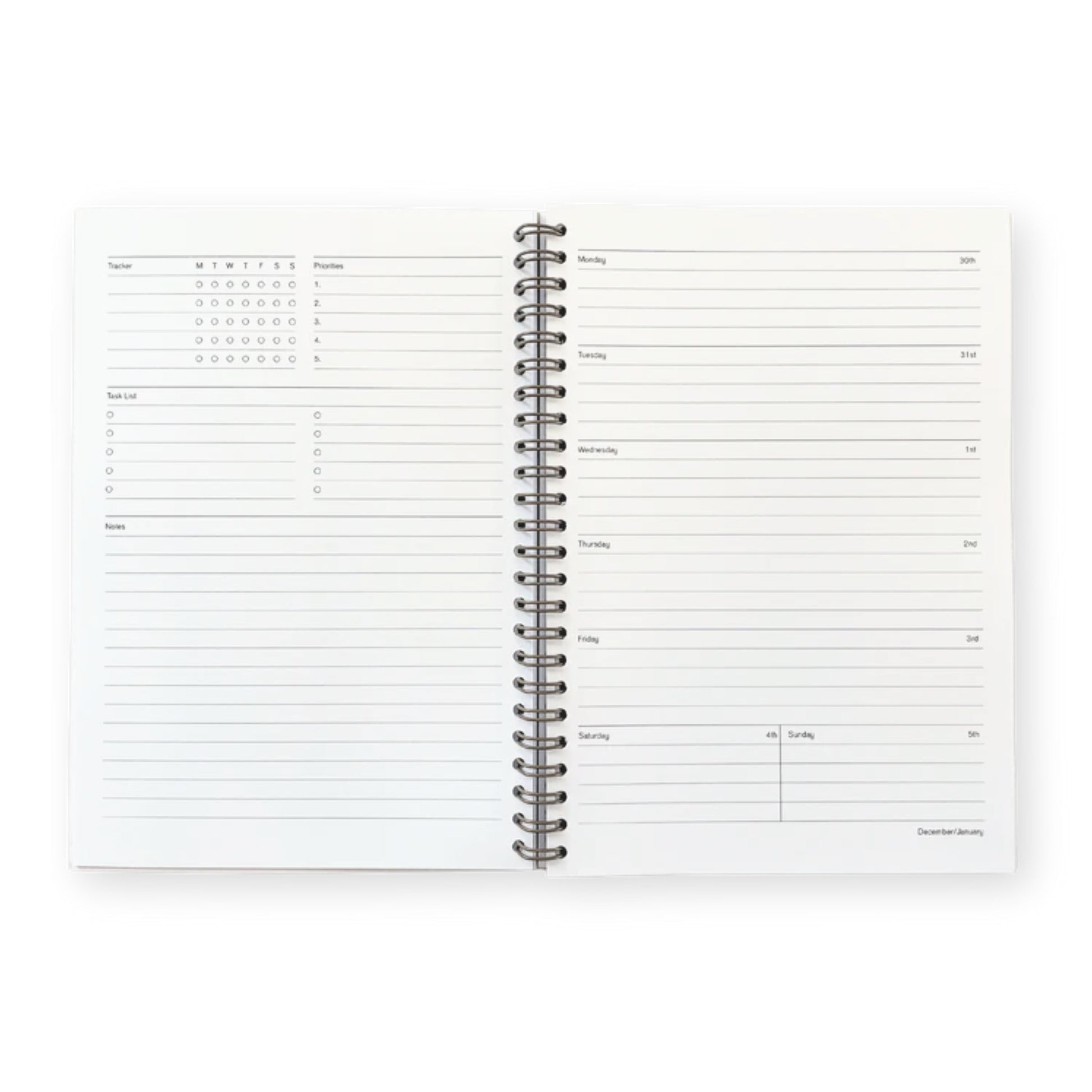 2025 Weekly A5 Diary - Mulberry Red