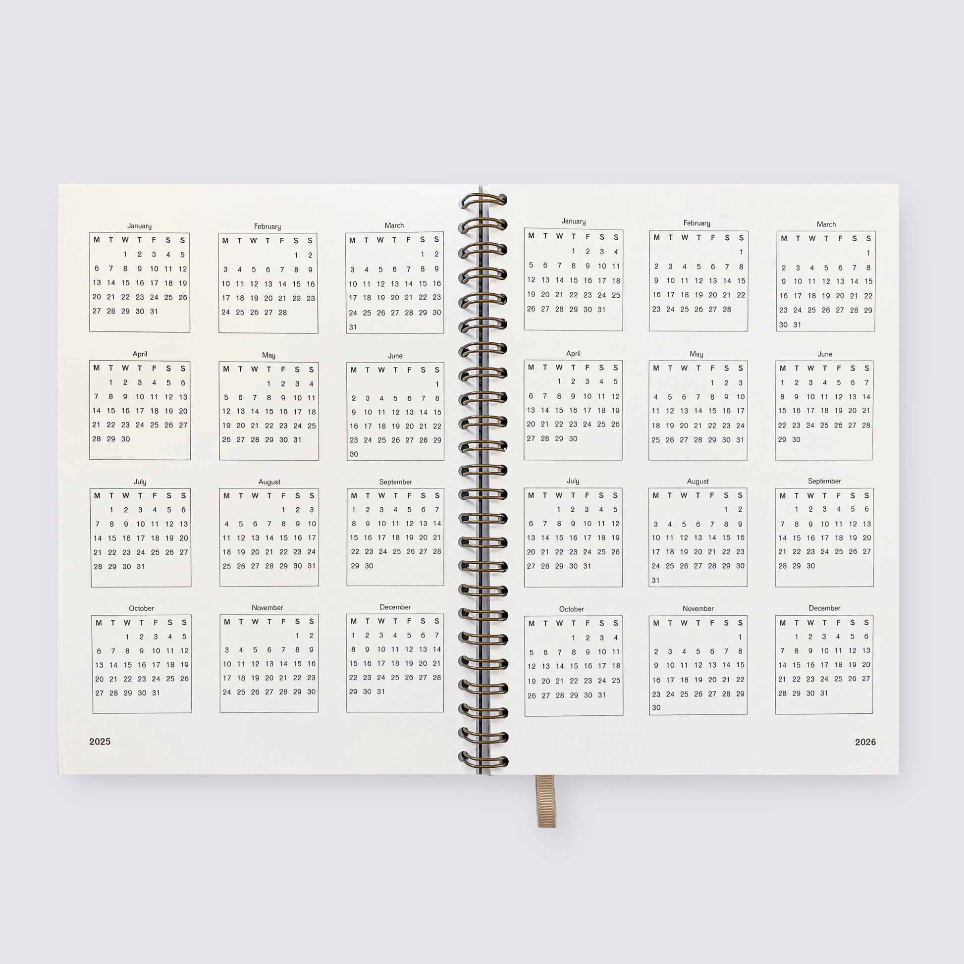2025 Weekly A5 Diary - Mulberry Red