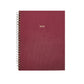 red dated weekly planner