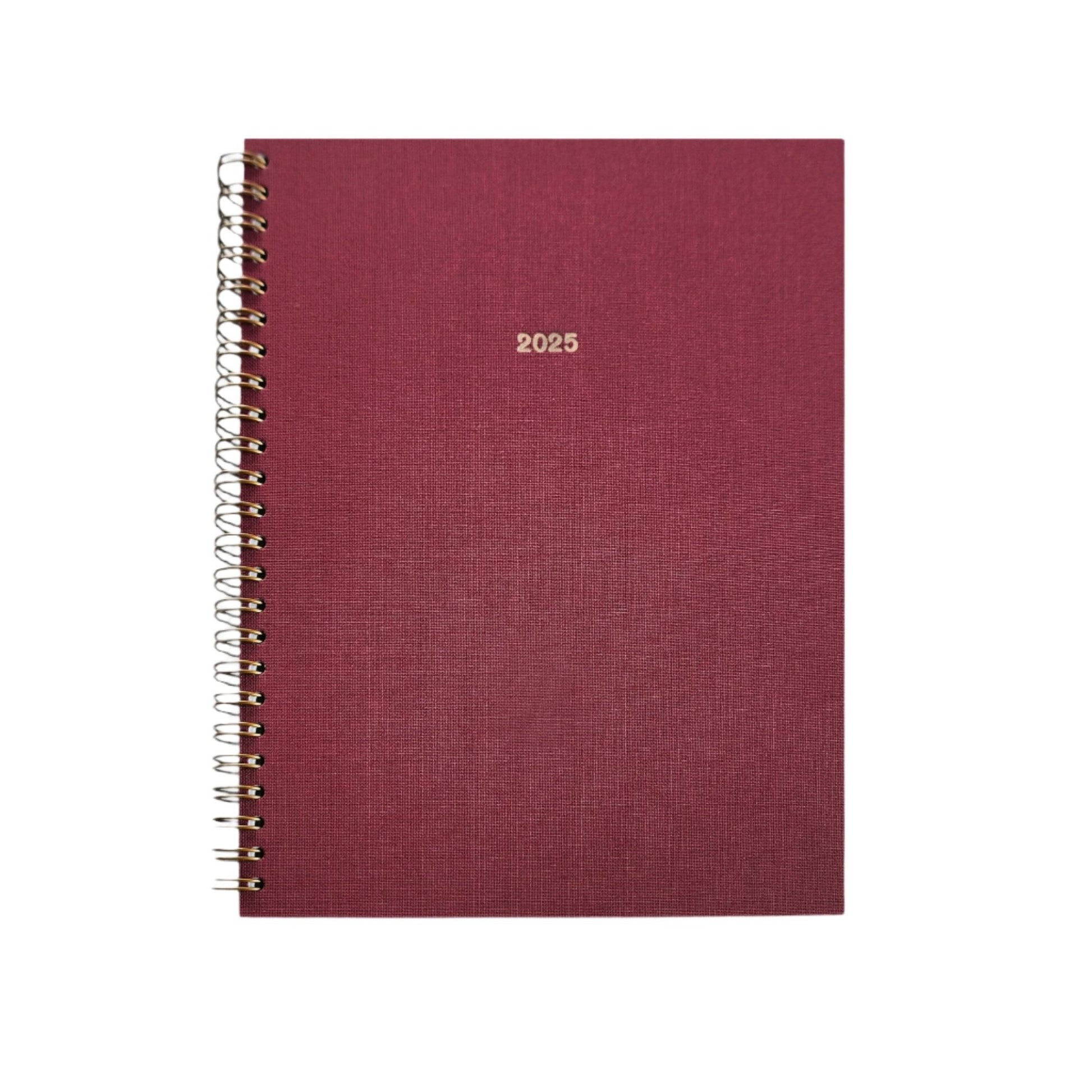 2025 Weekly A5 Diary - Mulberry Red