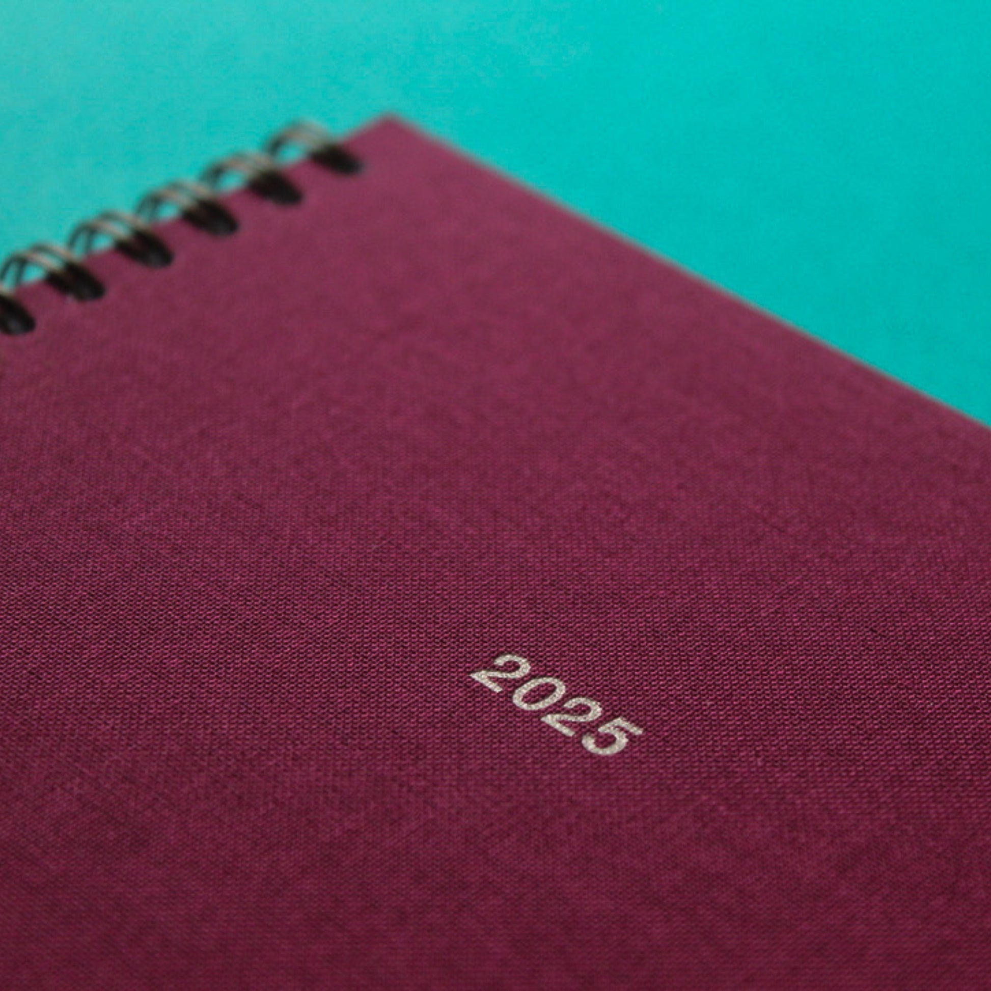 2025 Weekly A5 Diary - Mulberry Red