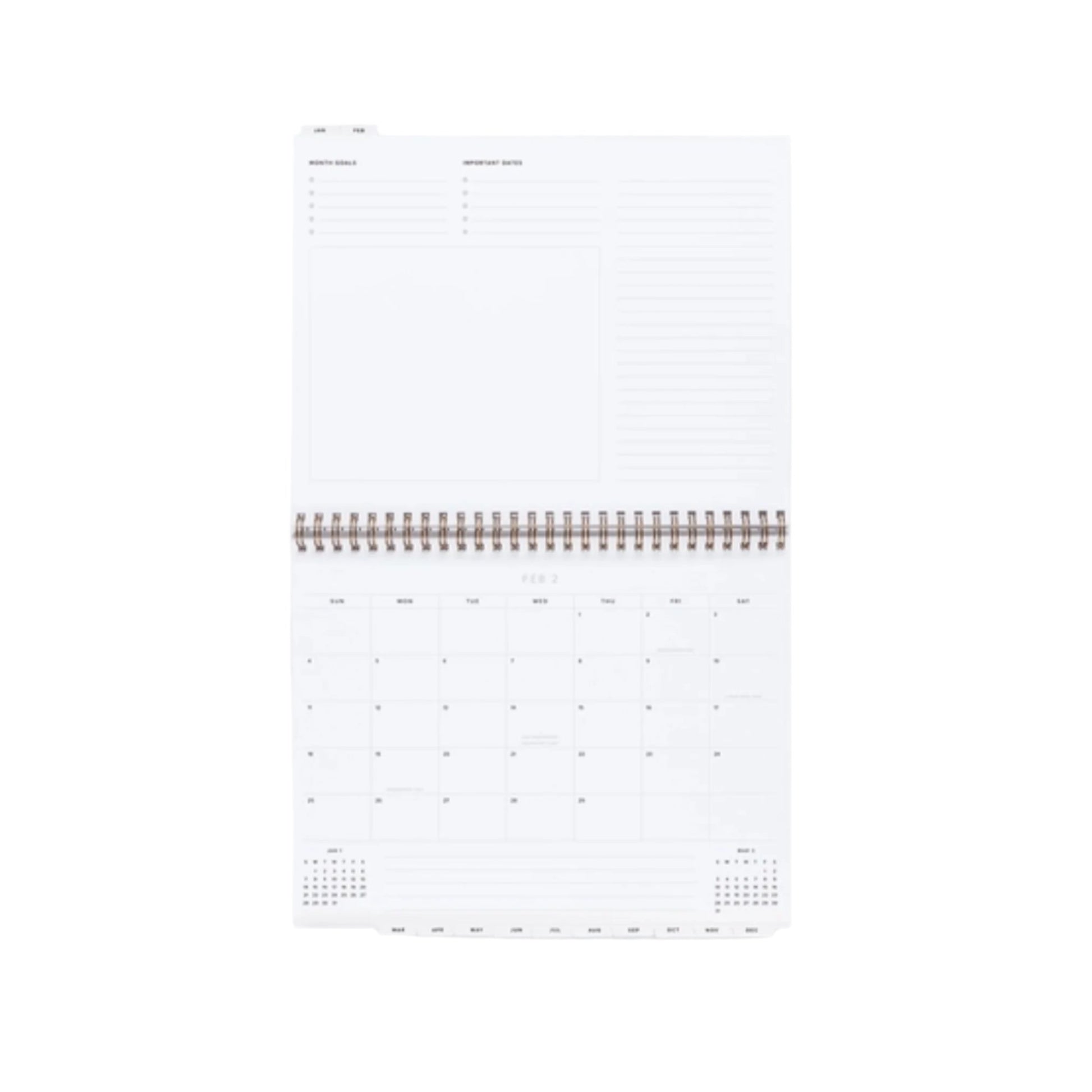 2025 Weekly Task Planner - Charcoal Grey