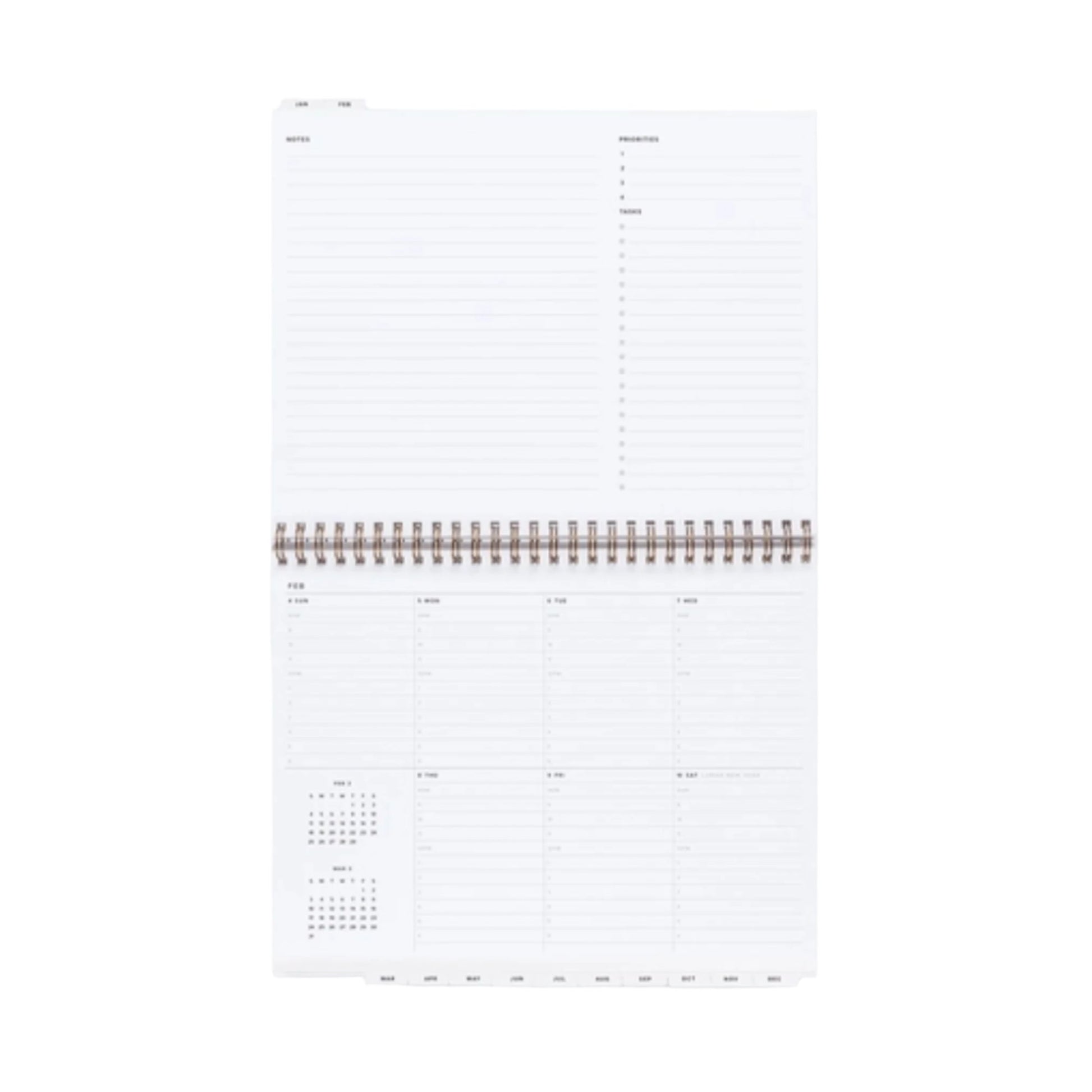 2025 Weekly Task Planner - Charcoal Grey