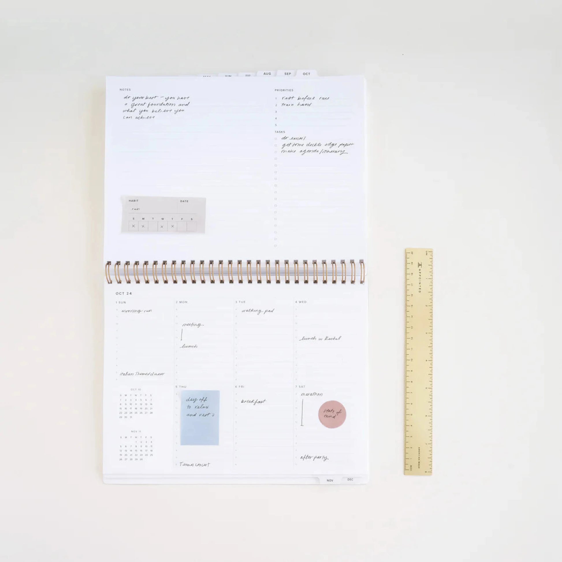 2025 Weekly Task Planner - Charcoal Grey