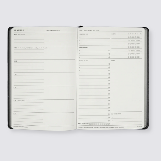 2024 Goal Digger Diary - Bold / Black