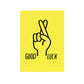 Yellow good luck card