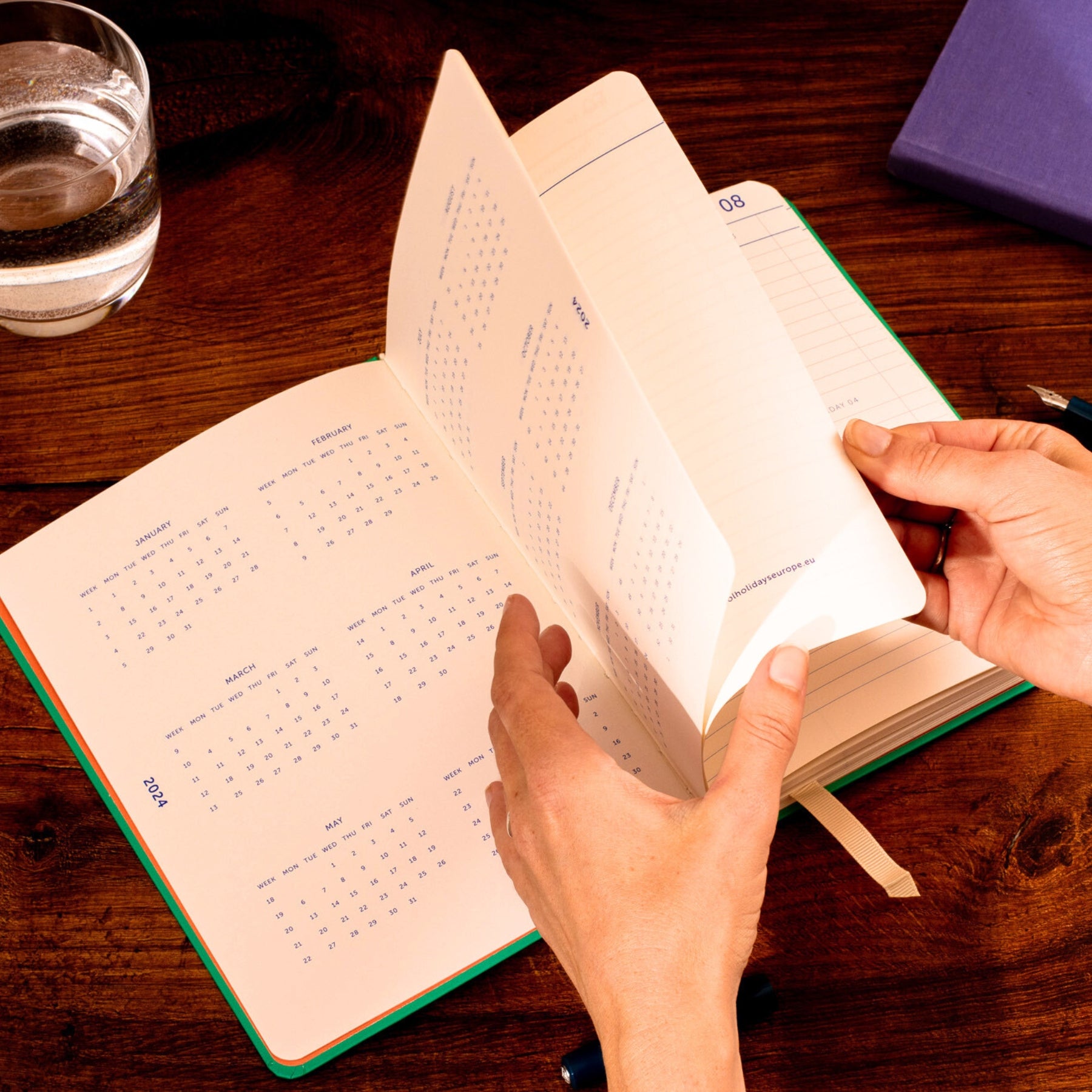 2024-2025 Academic A5 Diary – 12 Months/ Emerald Green