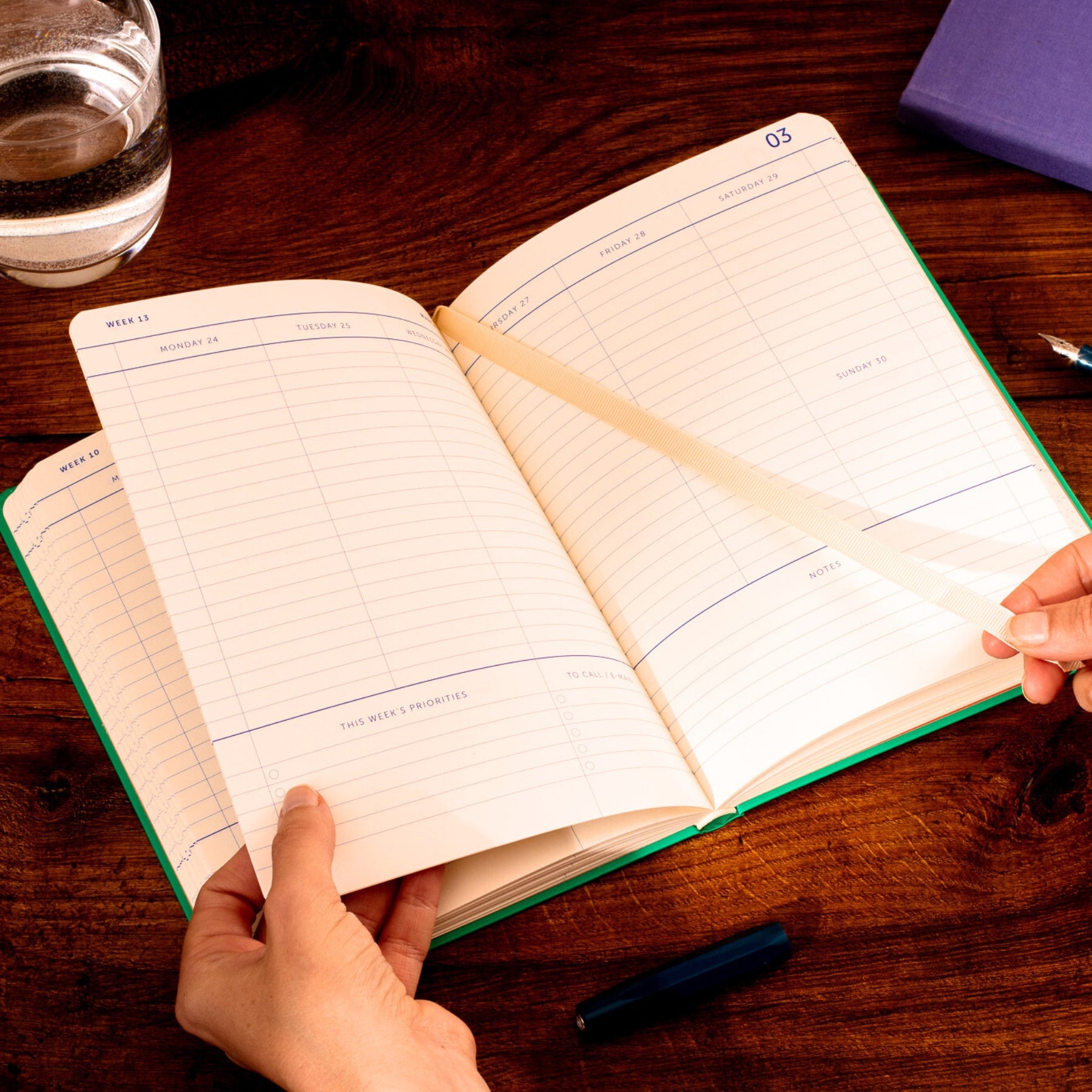 2024-2025 Academic A5 Diary – 12 Months/ Emerald Green