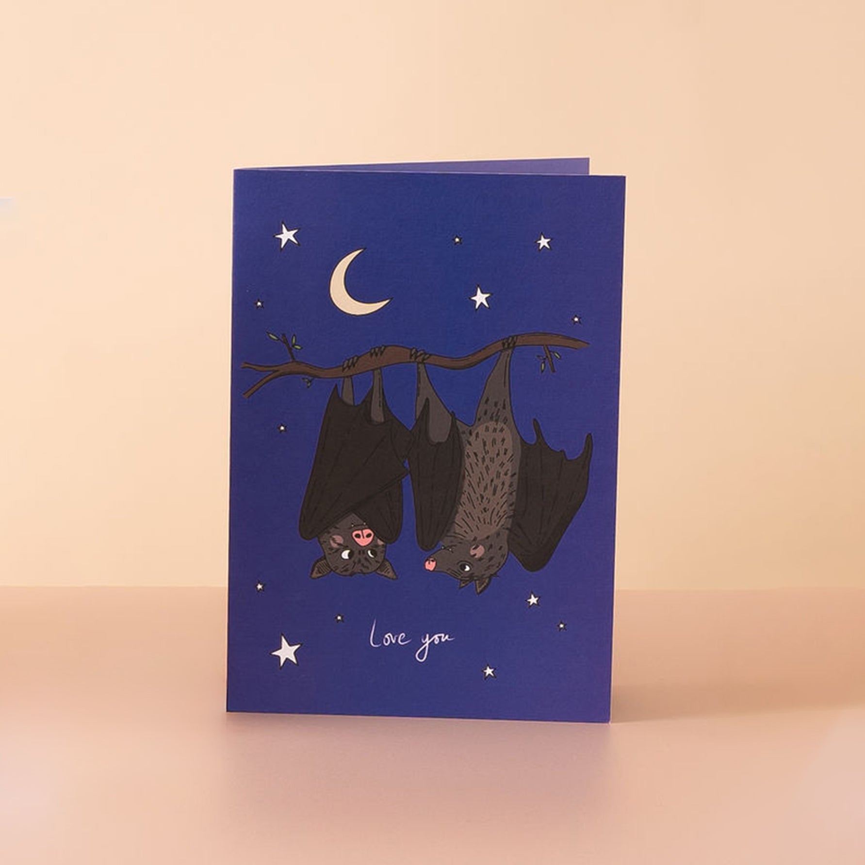 Just Two Bats In Love Card